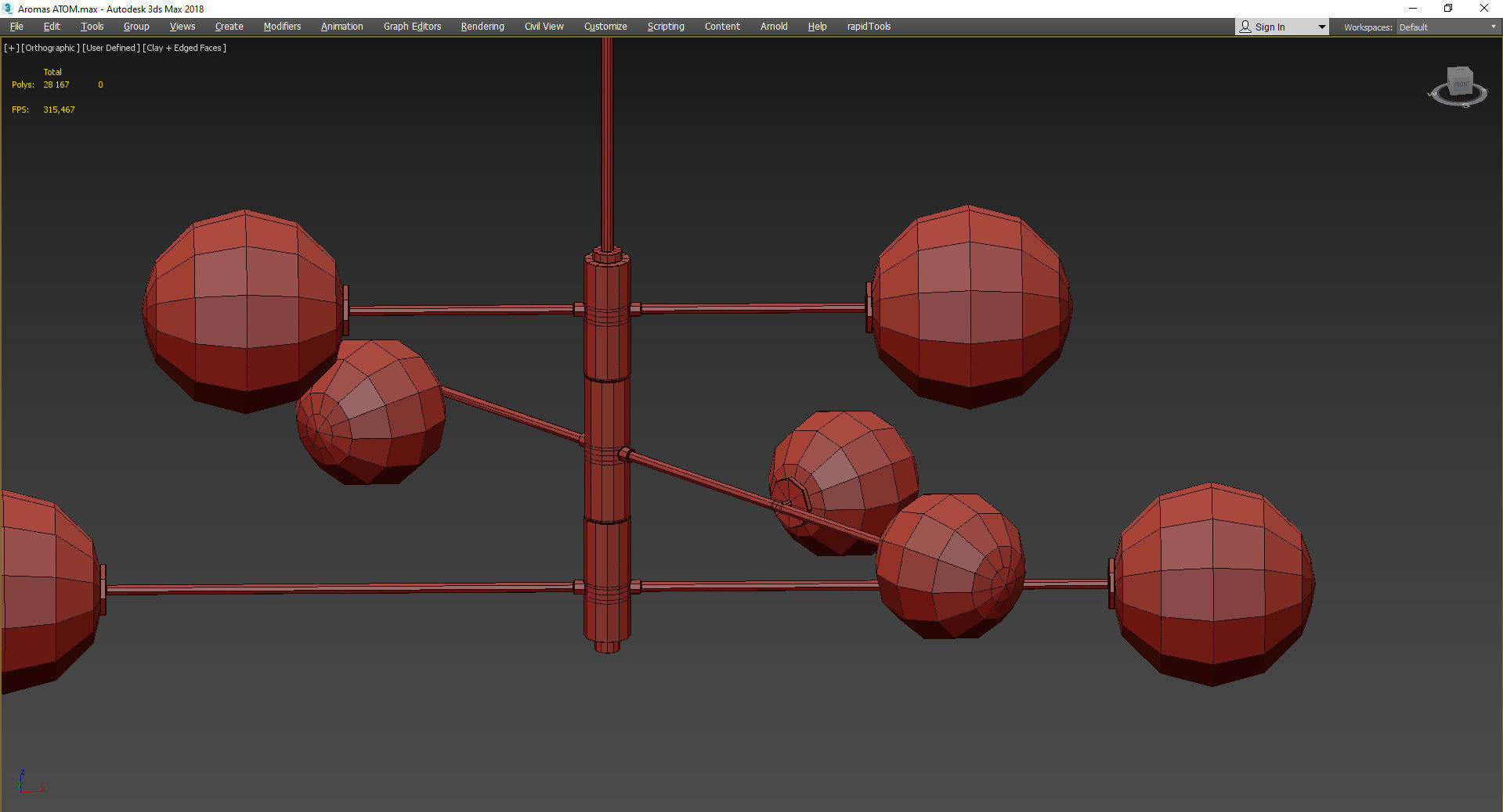 Aromas ATOM Low-poly 3D model_4