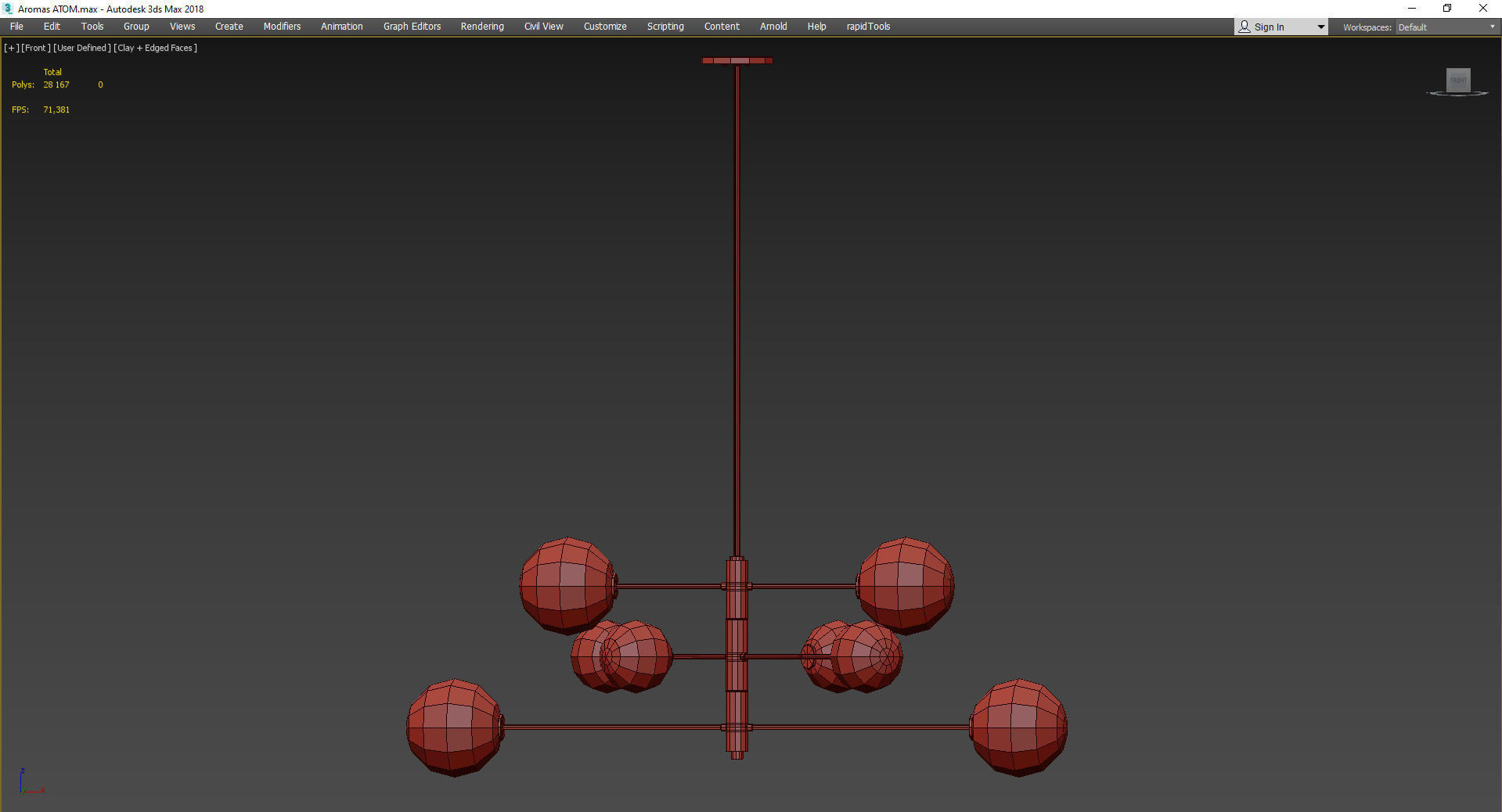 Aromas ATOM Low-poly 3D model_2