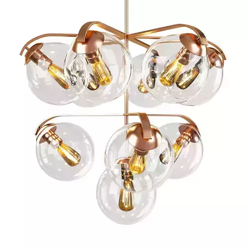 SPOTLIGHT TIER CHANDELIER - 10 LIGHT Low-poly 3D model
