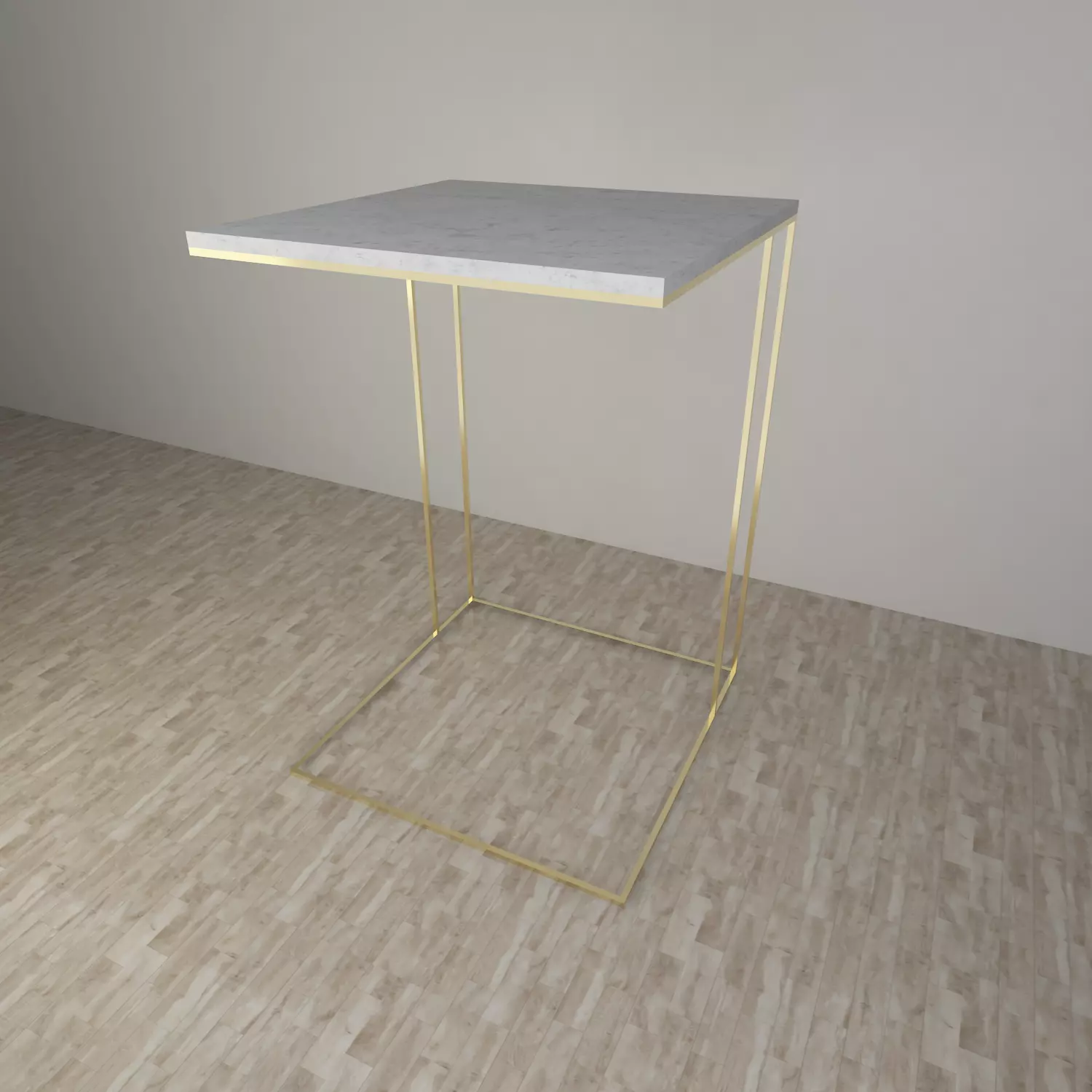 table marble and gold side Free 3D print model