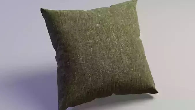 Fabric UV Unwraped and Textured Pillow 3D model