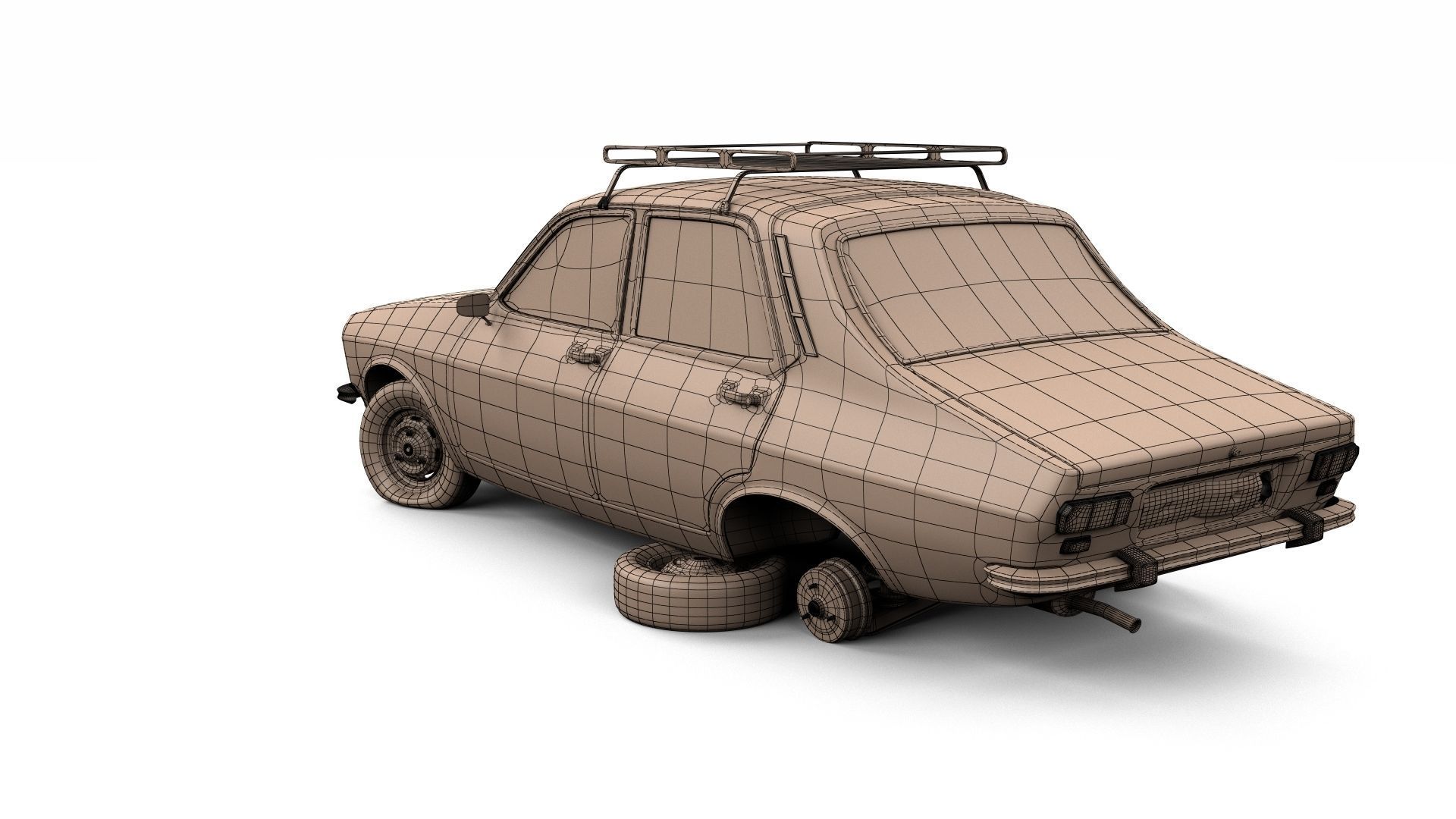 Rusty Dacia 1300 3D model_13