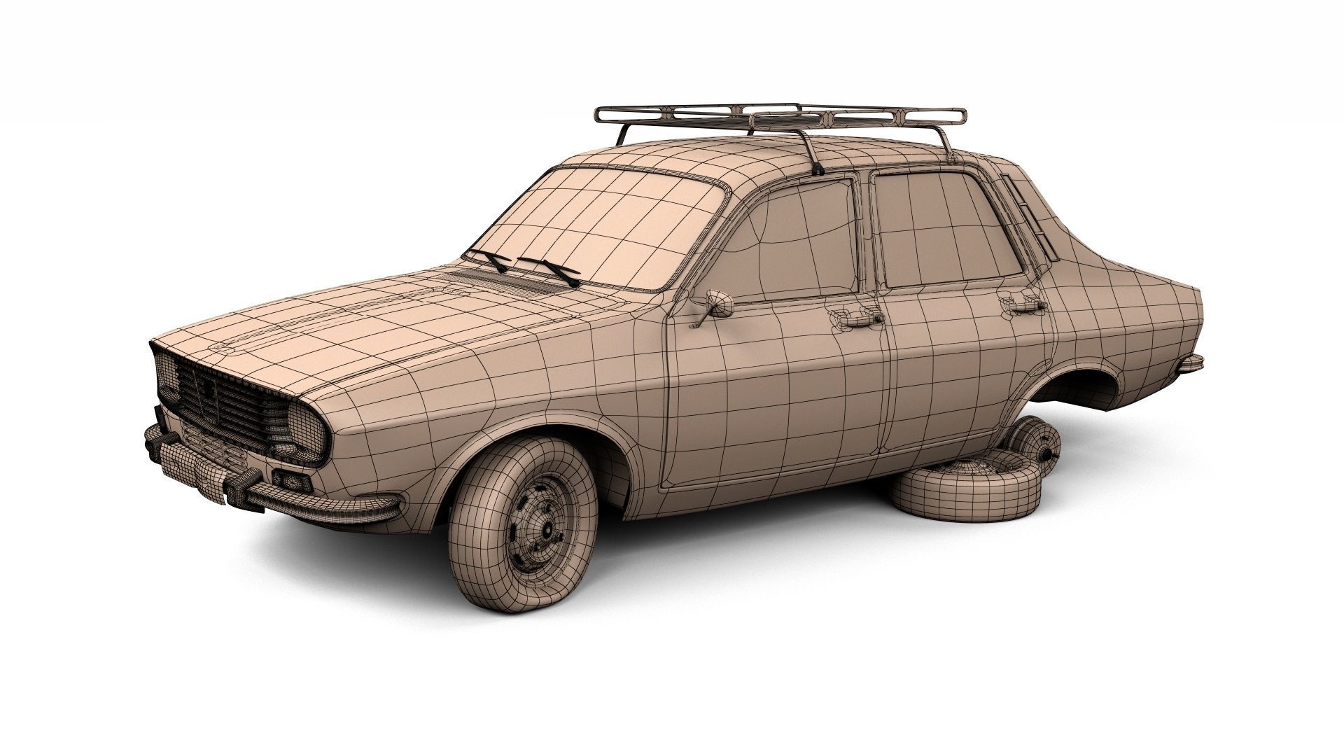 Rusty Dacia 1300 3D model_11