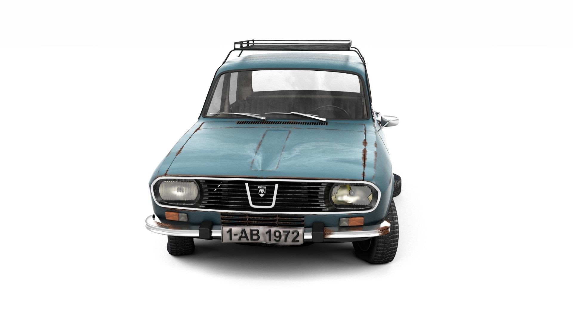 Rusty Dacia 1300 3D model_1