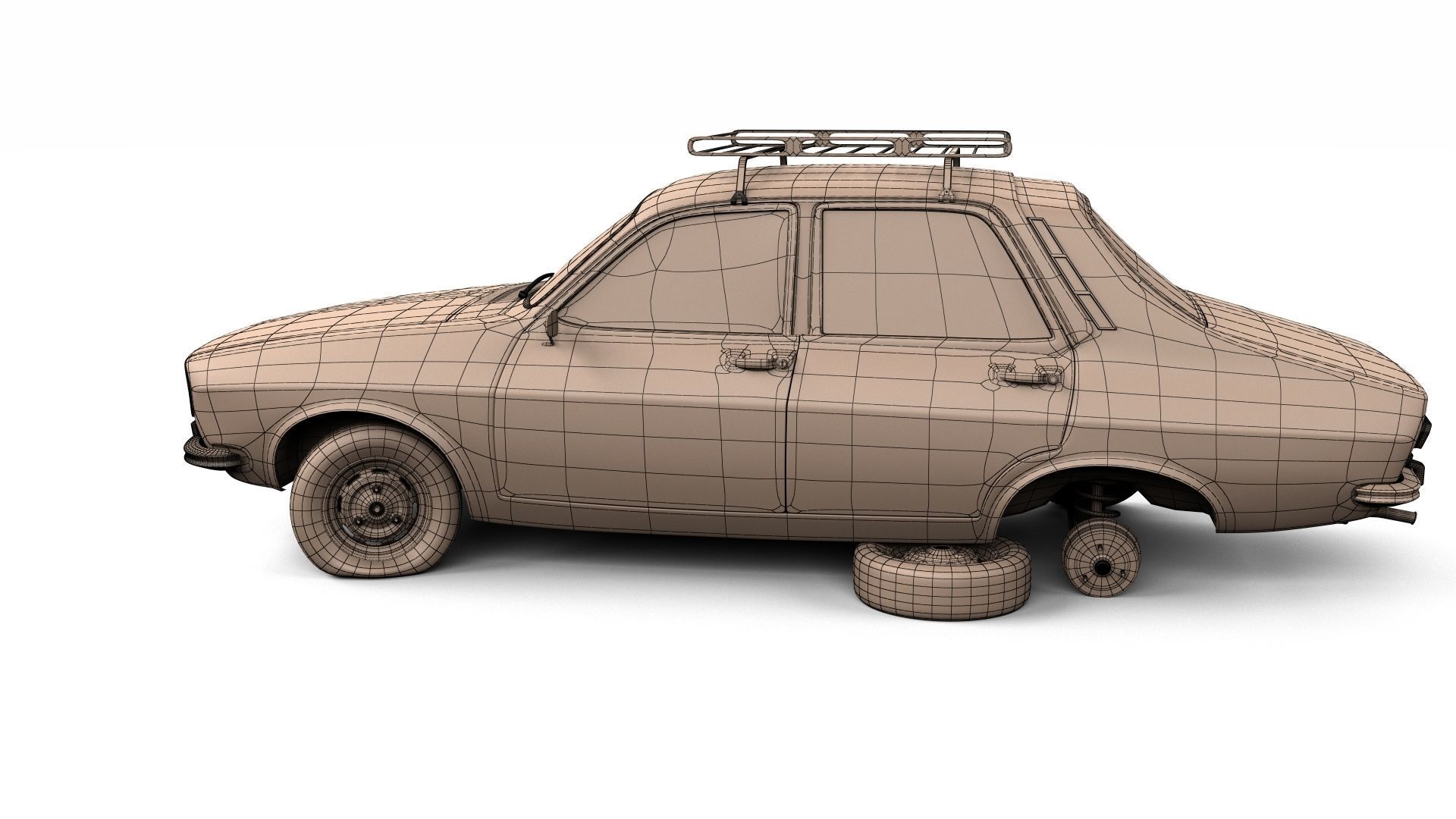 Rusty Dacia 1300 3D model_12