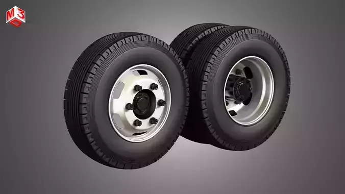 Medium Duty Trucks Tires and Rims 3D model