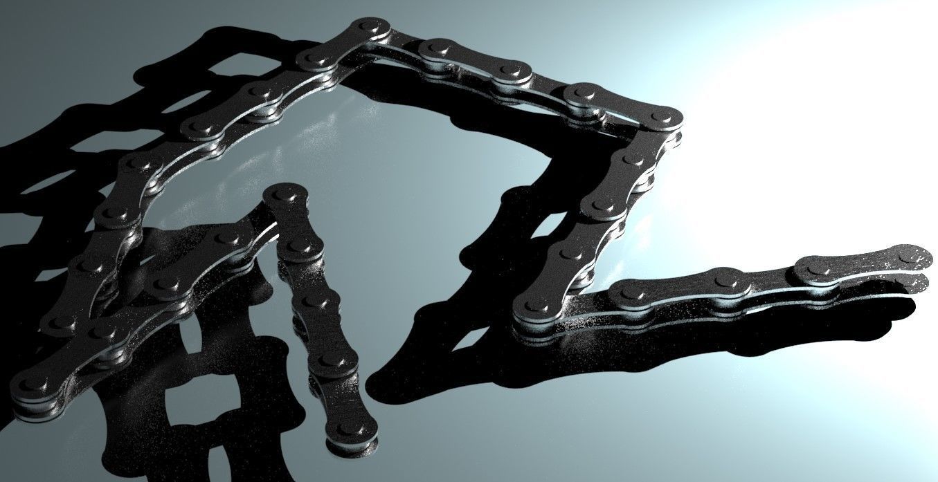 Bicycle chain 3D model_3