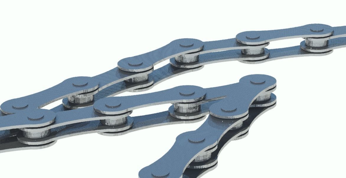 Bicycle chain 3D model_2