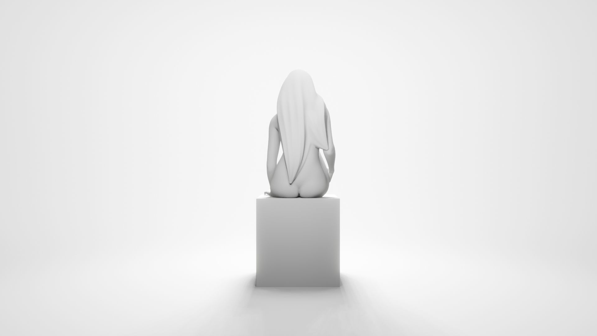 Woman sitting 9 3D print model_9