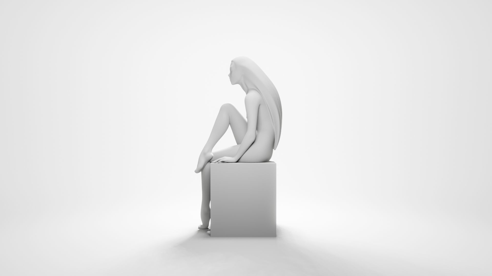 Woman sitting 9 3D print model_6