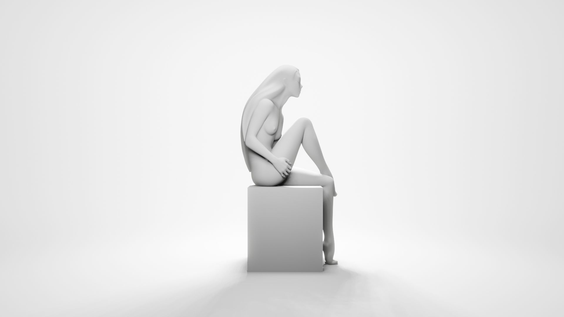 Woman sitting 9 3D print model_12