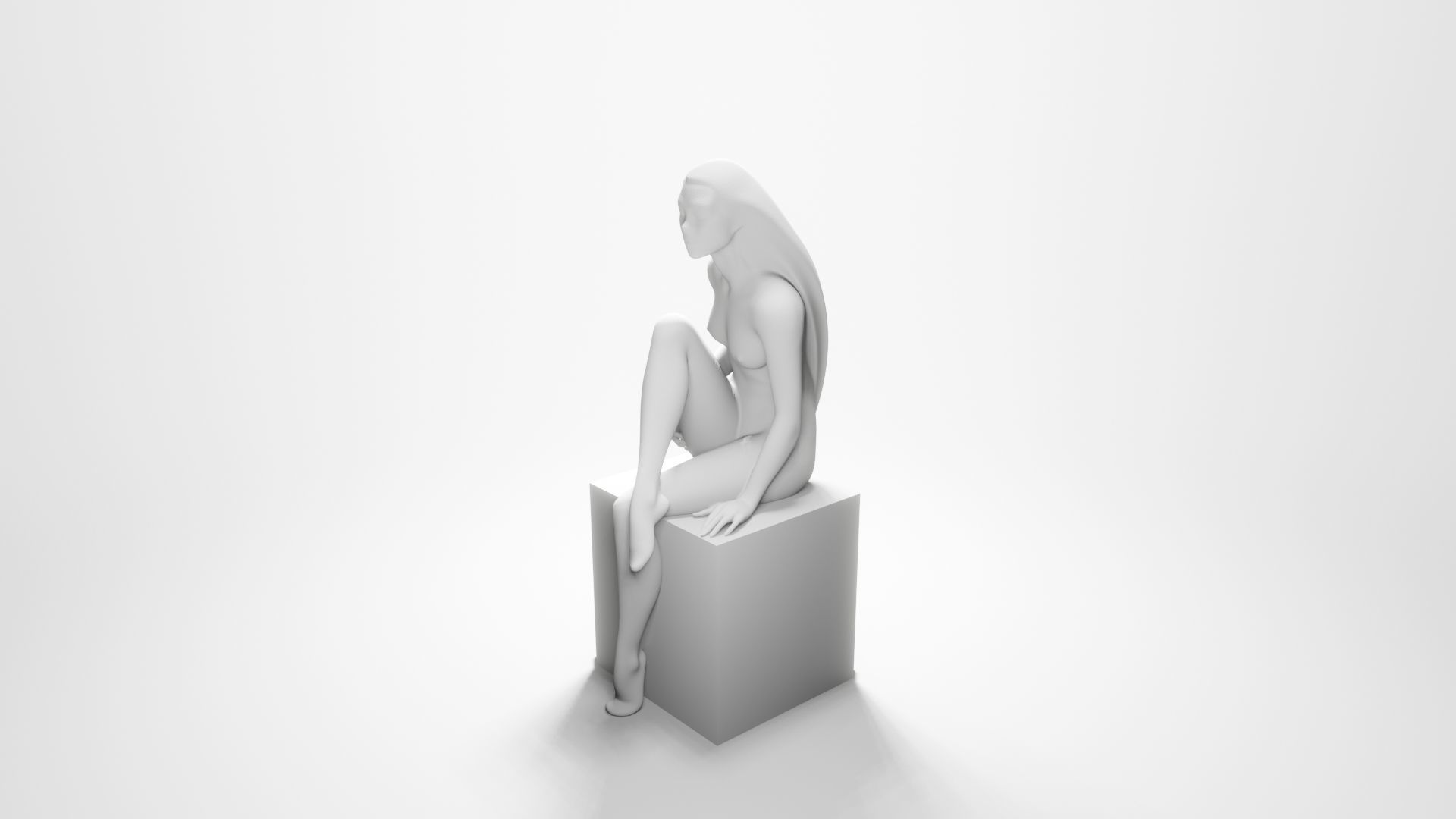 Woman sitting 9 3D print model_13