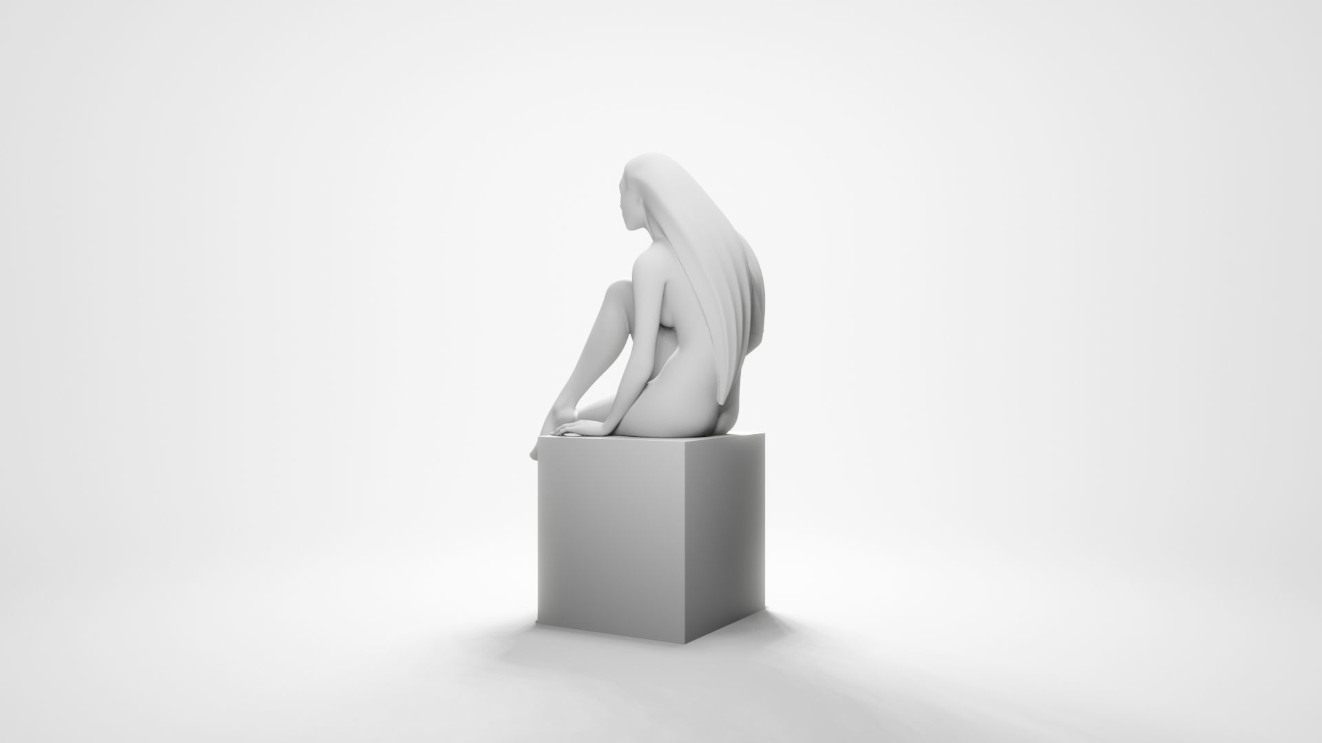 Woman sitting 9 3D print model_7