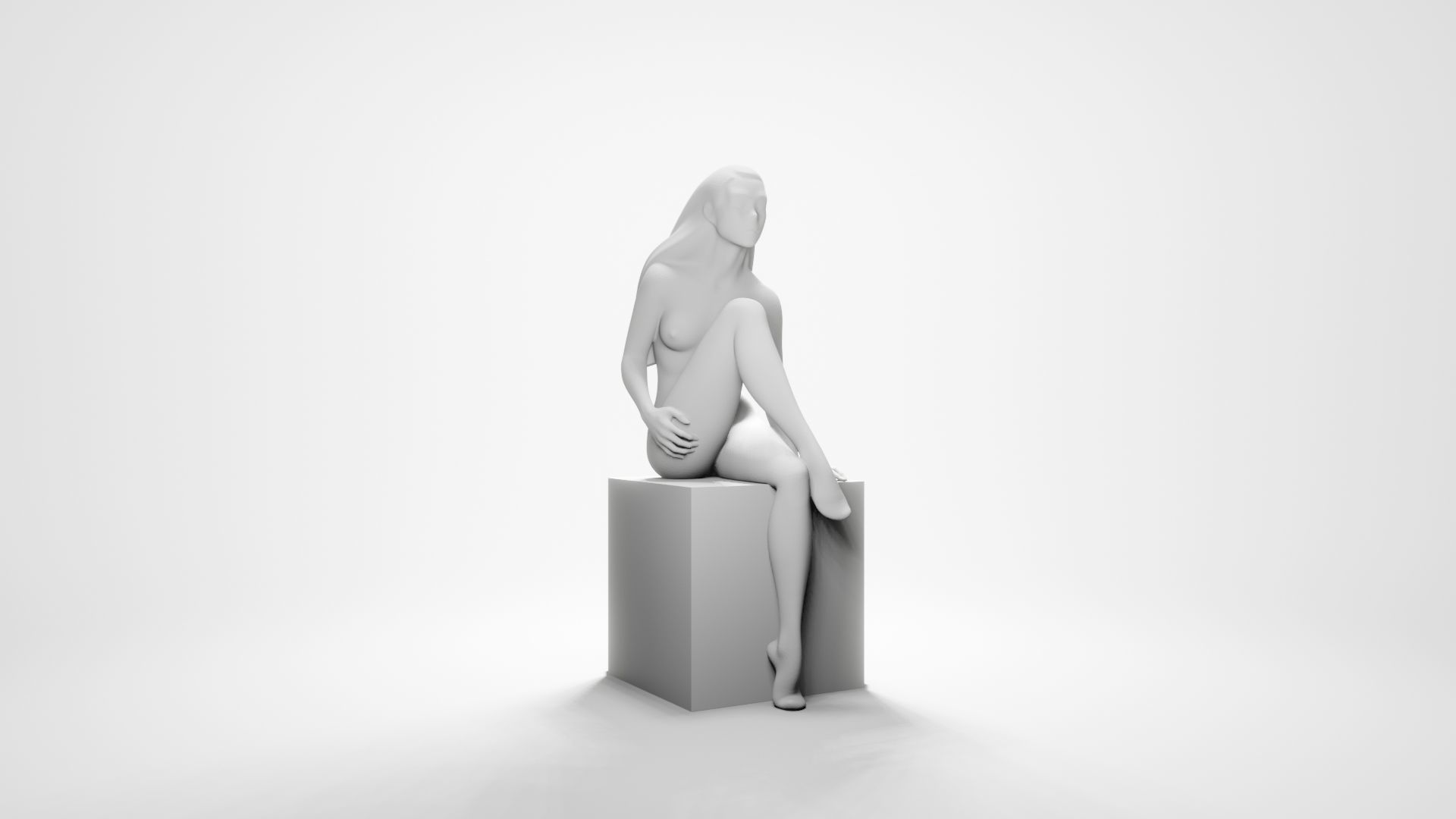 Woman sitting 9 3D print model_2