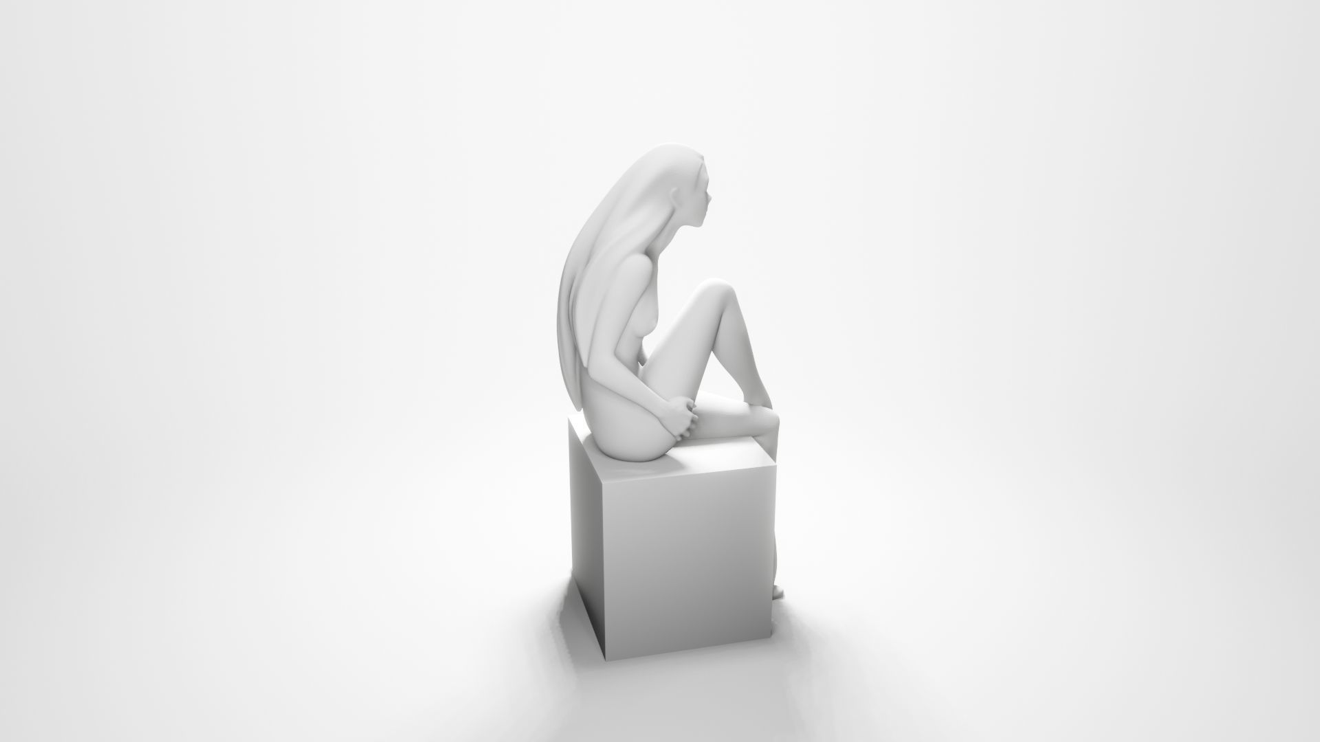 Woman sitting 9 3D print model_14
