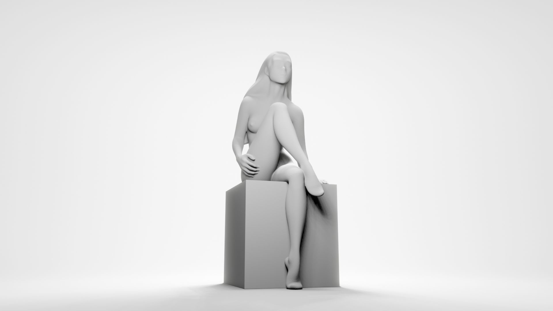 Woman sitting 9 3D print model_15
