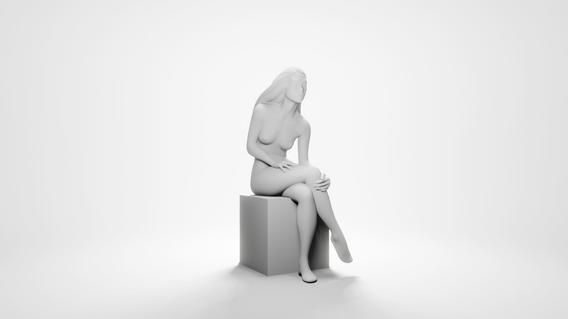 Woman sitting 11 3D print model_2