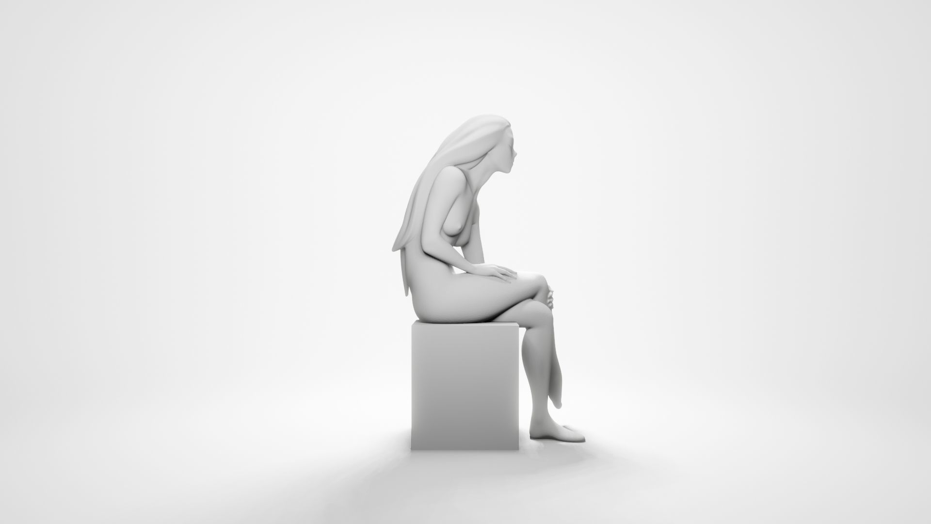 Woman sitting 11 3D print model_12
