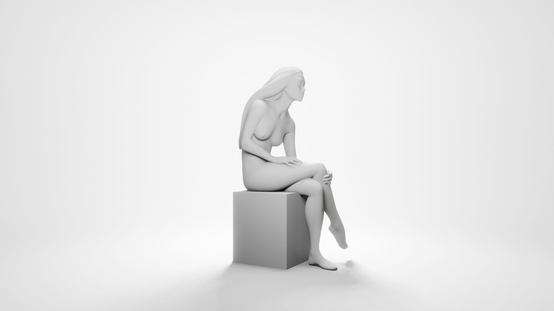 Woman sitting 11 3D print model_1
