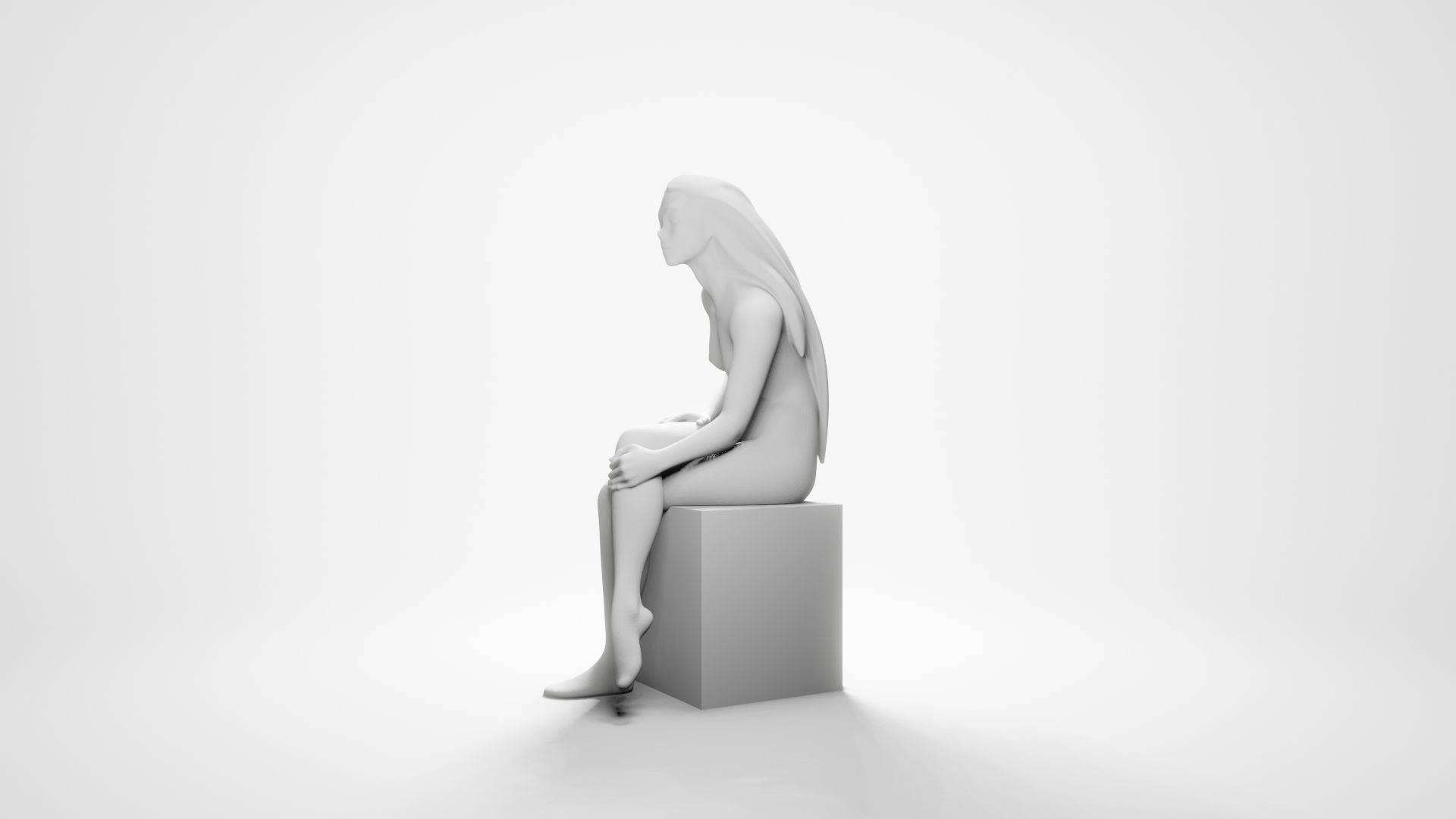 Woman sitting 11 3D print model_5