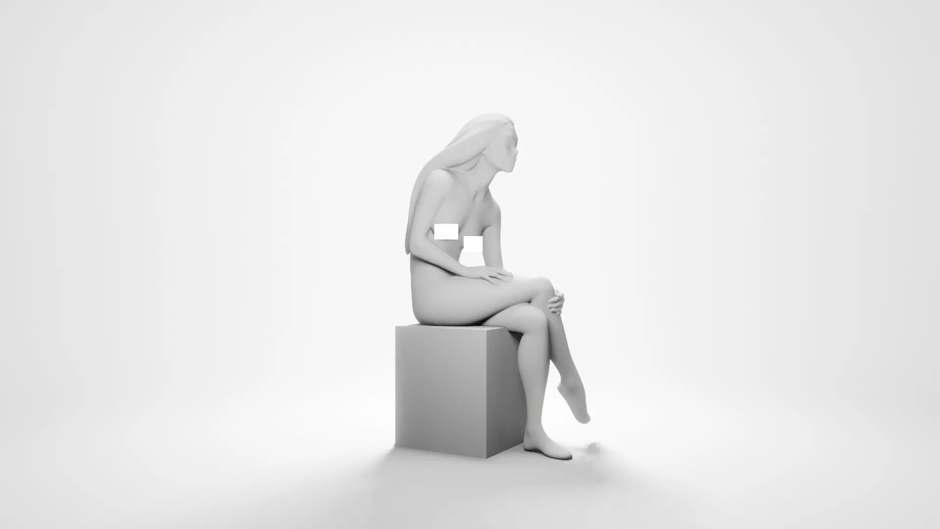 Woman sitting 11 3D print model_0