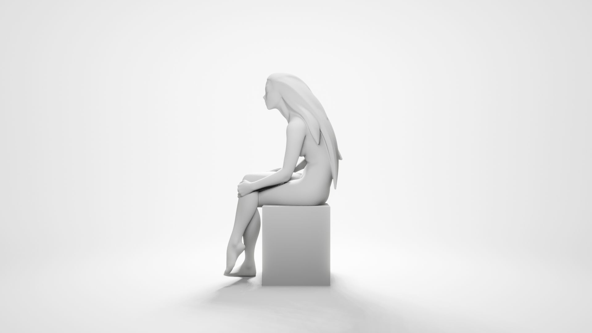 Woman sitting 11 3D print model_6