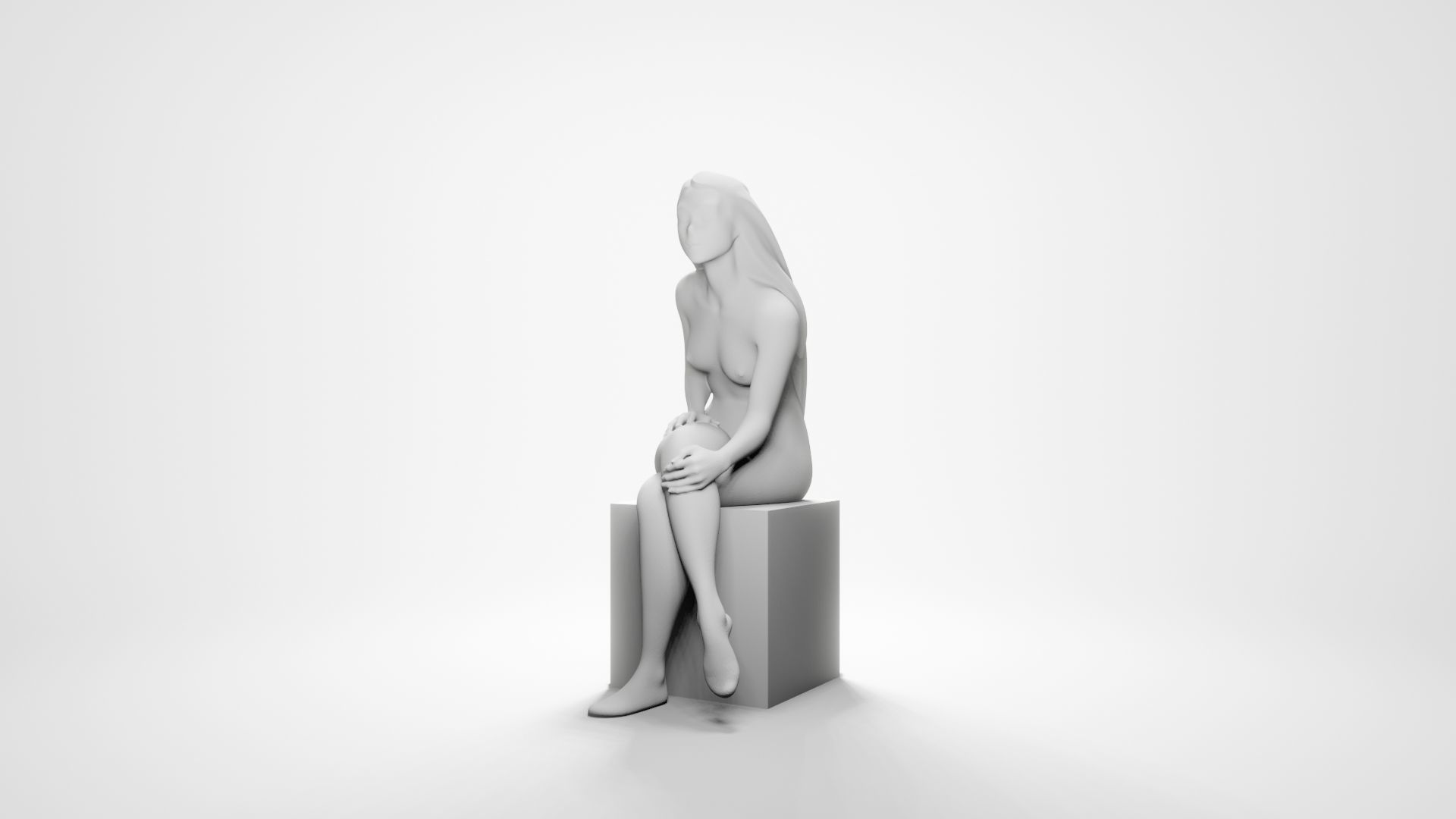 Woman sitting 11 3D print model_4