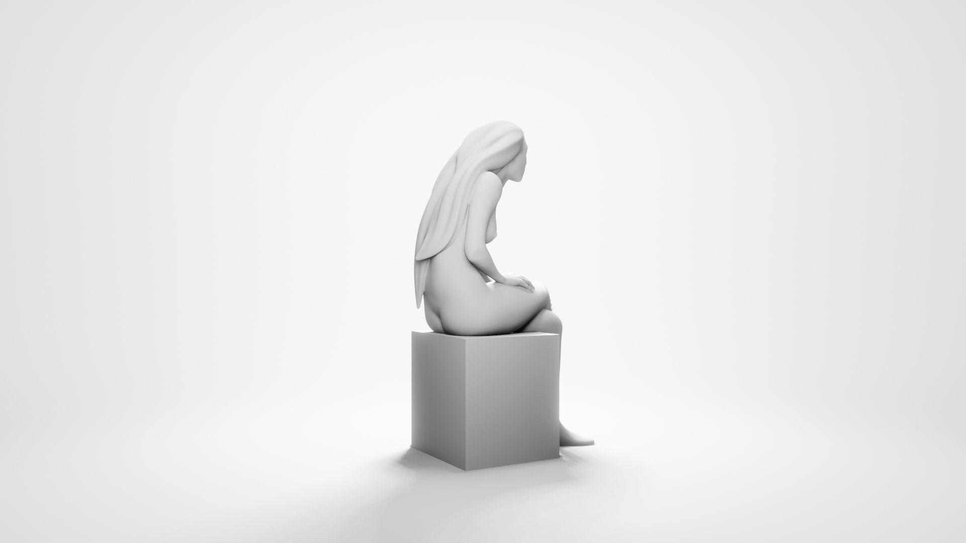 Woman sitting 11 3D print model_11