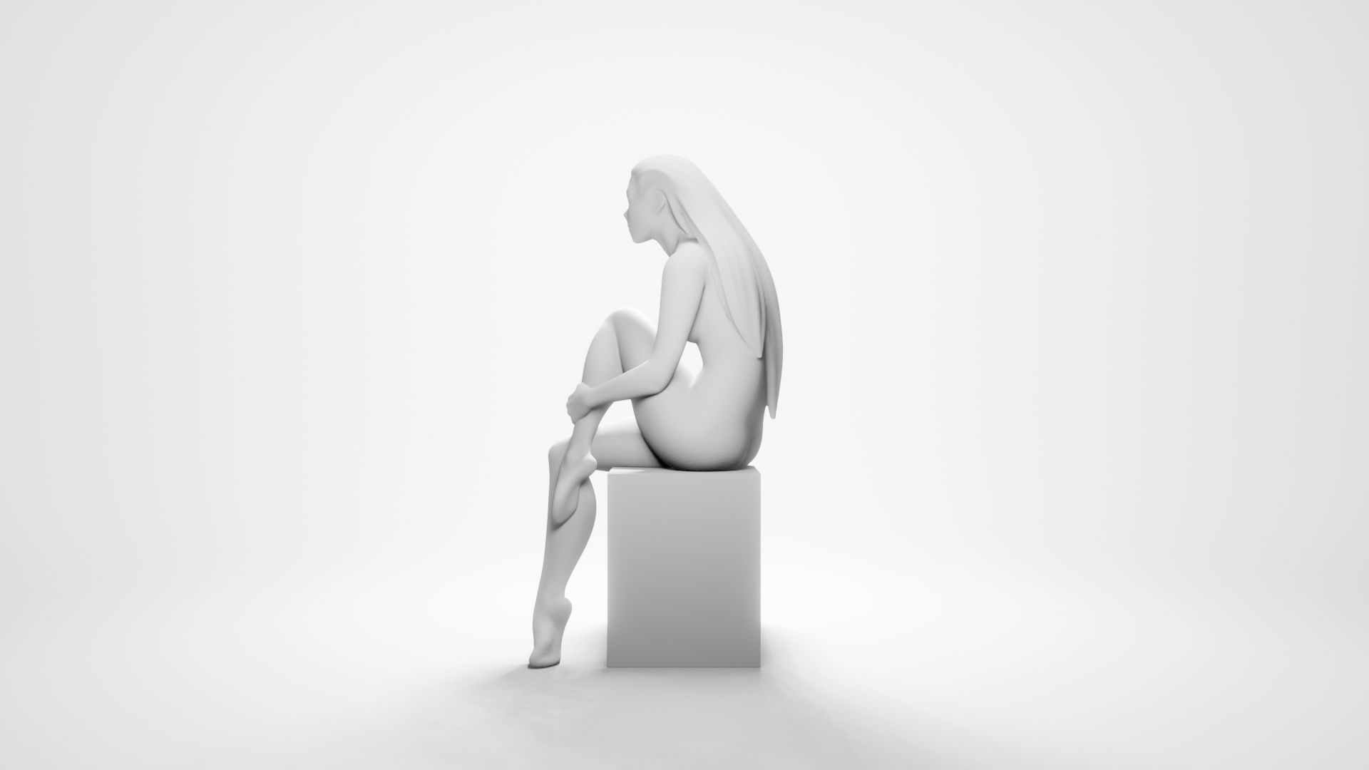 Woman sitting 12 3D print model_6