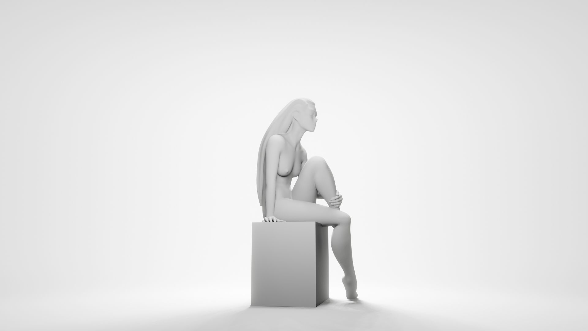 Woman sitting 12 3D print model_15
