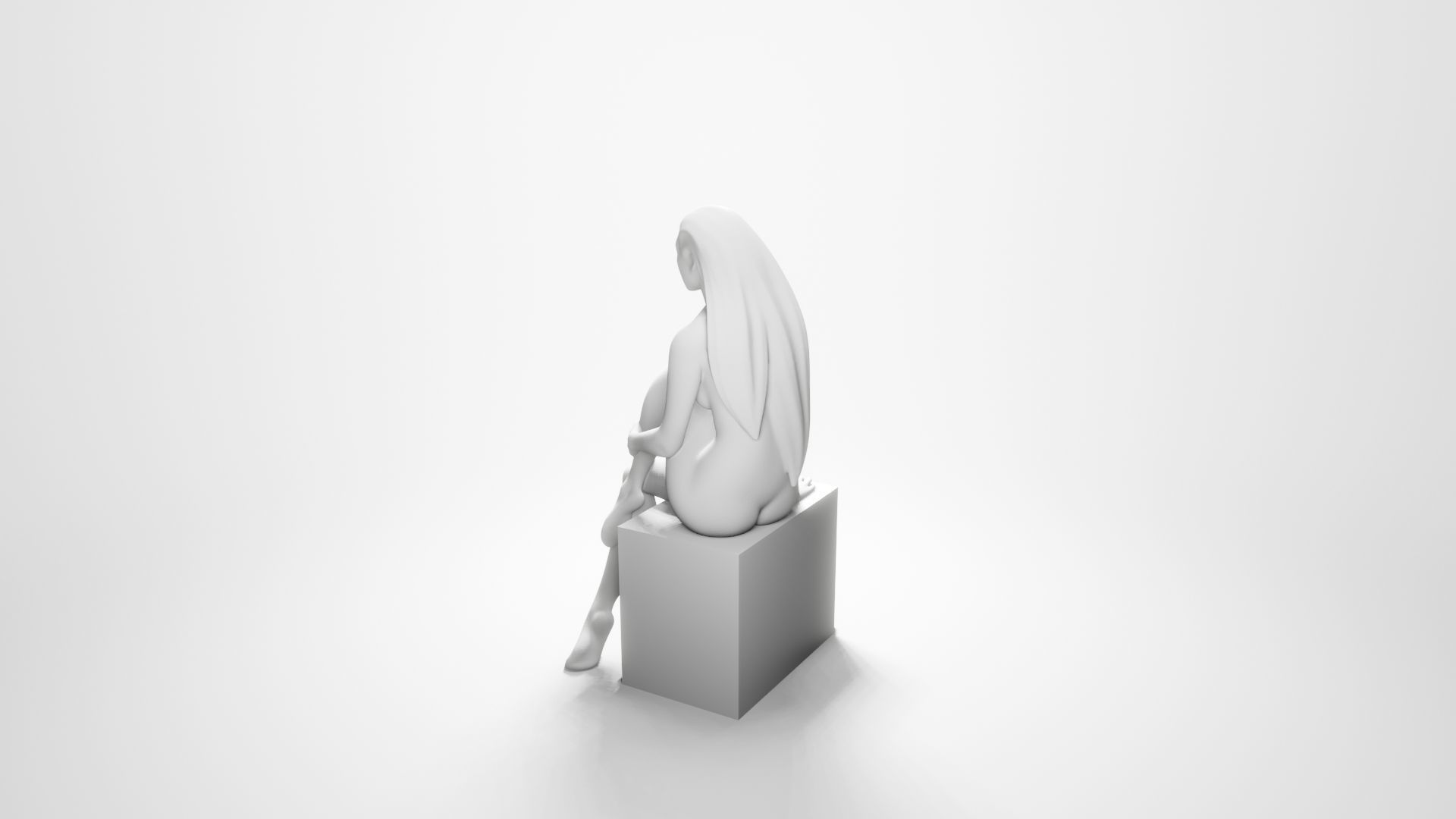 Woman sitting 12 3D print model_14