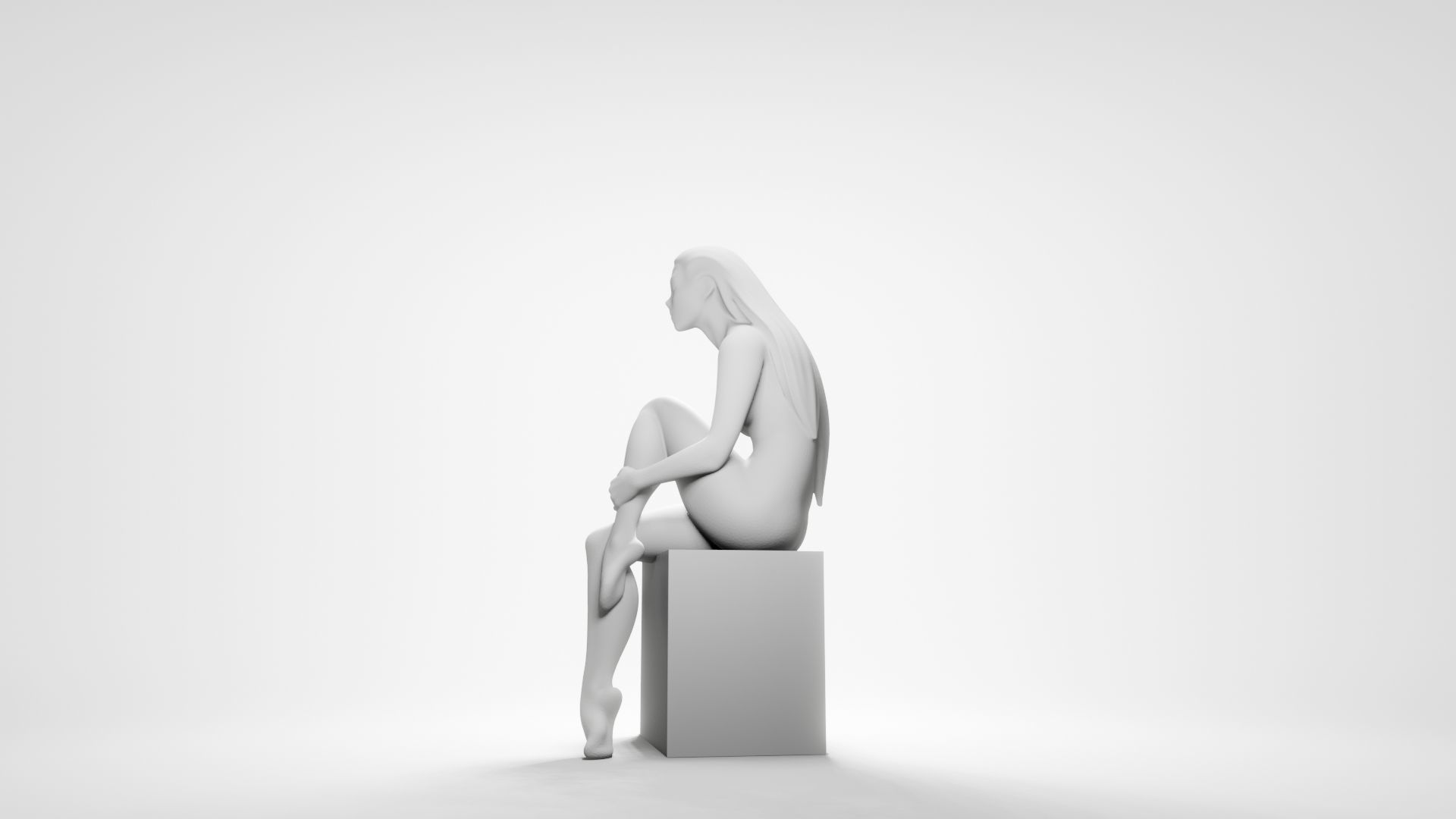 Woman sitting 12 3D print model_16