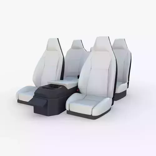 Tesla Cybertruck Seats White 3D model
