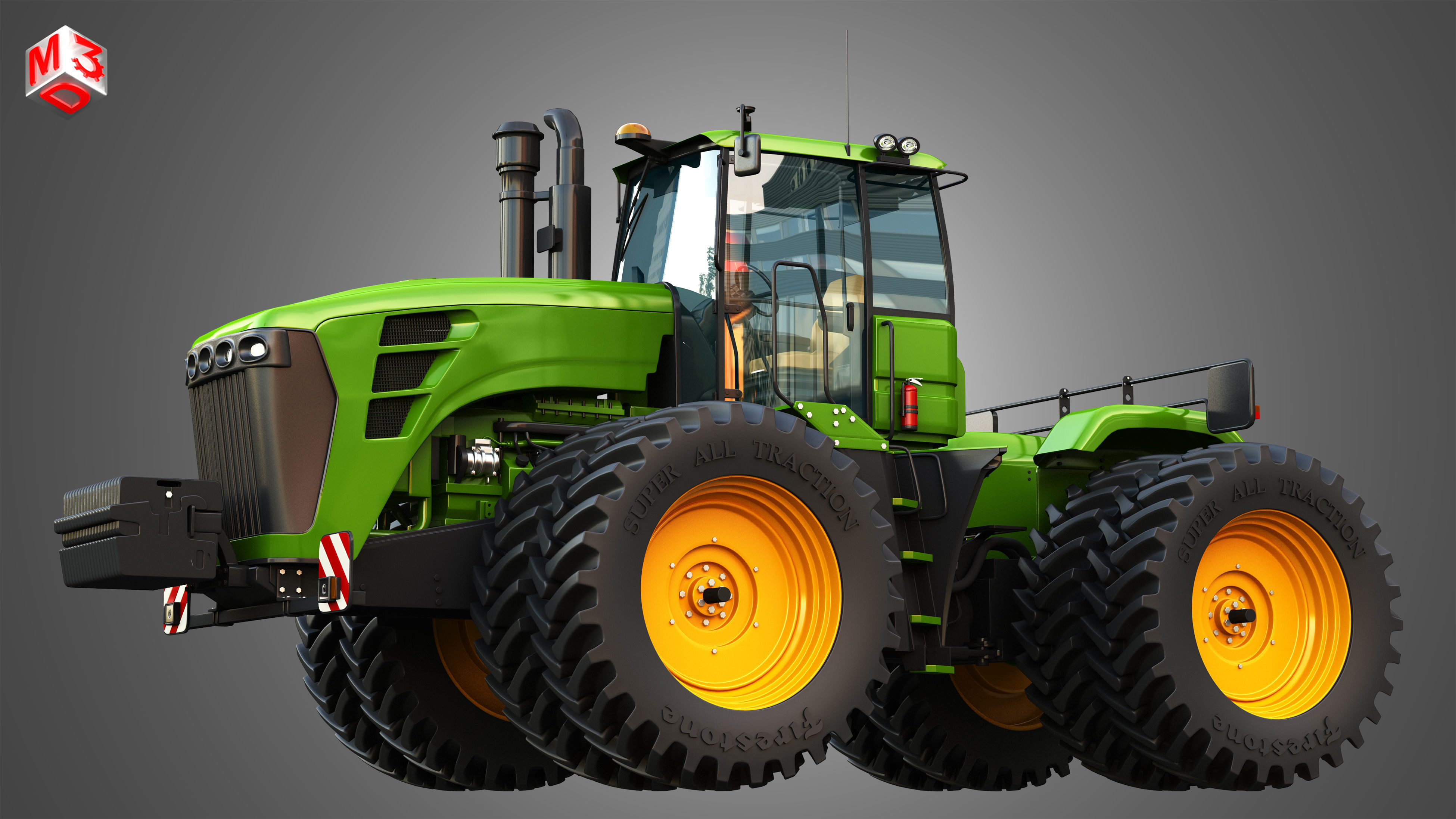 9230 Articulated Tractor 3D model_6