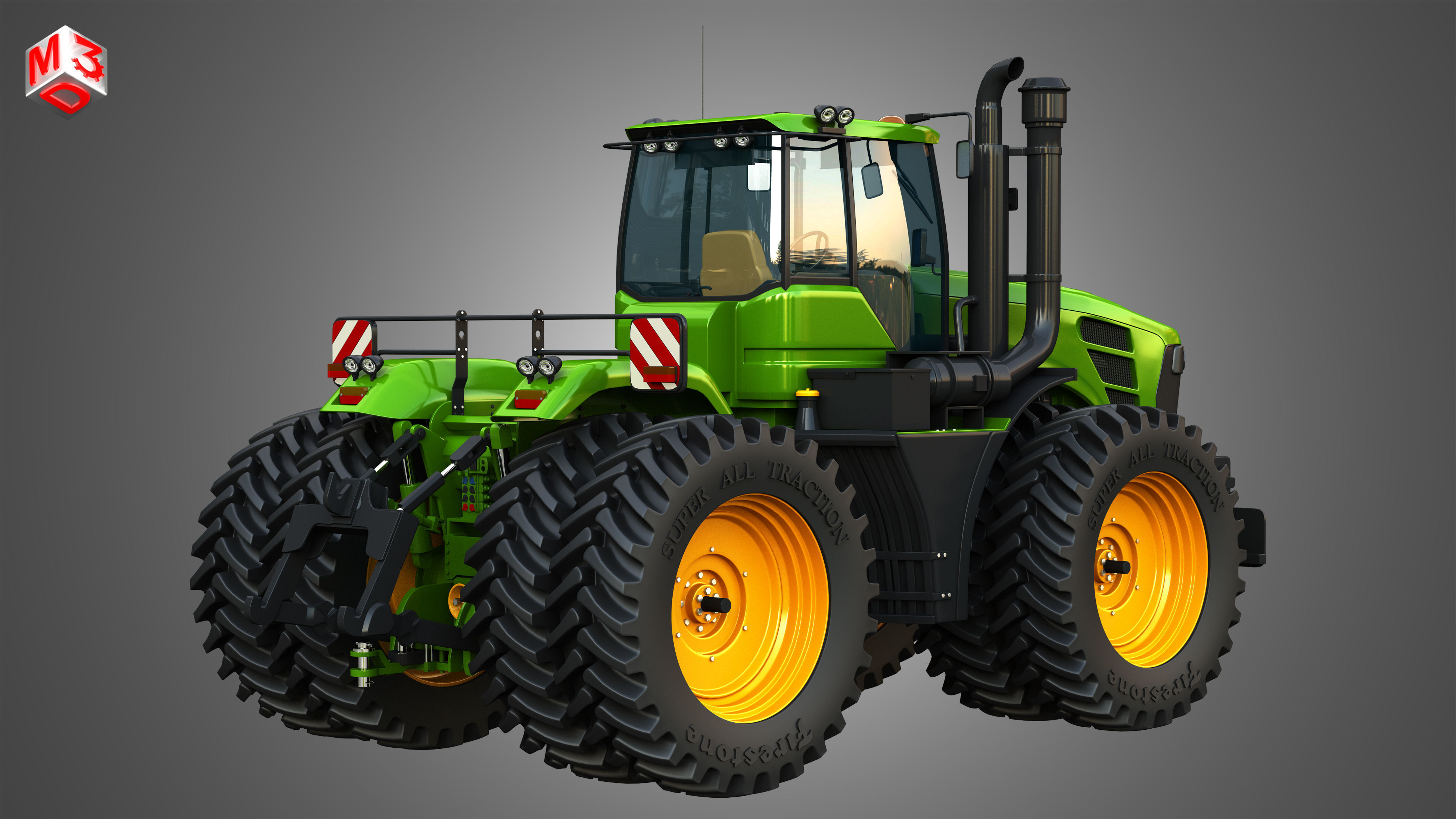 9230 Articulated Tractor 3D model_1