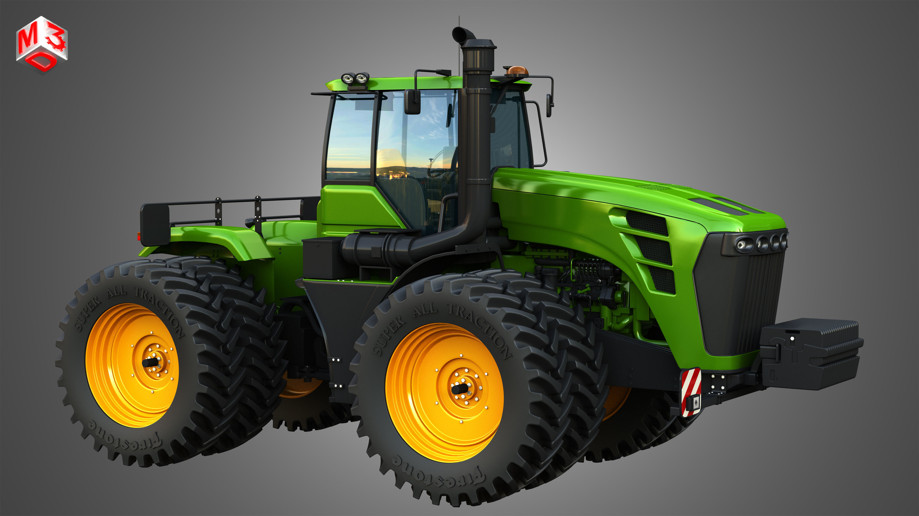 9230 Articulated Tractor 3D model_16
