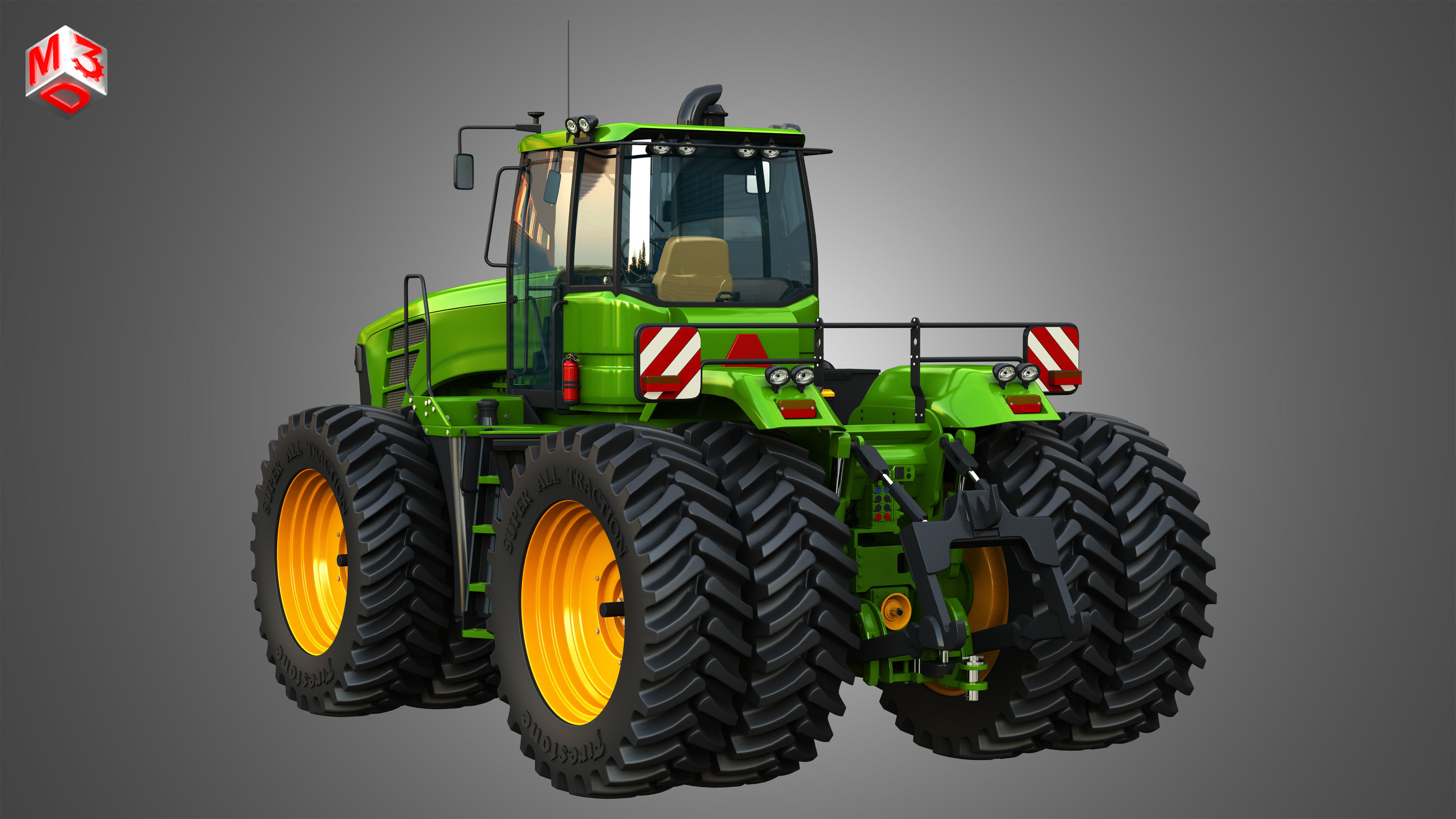 9230 Articulated Tractor 3D model_13