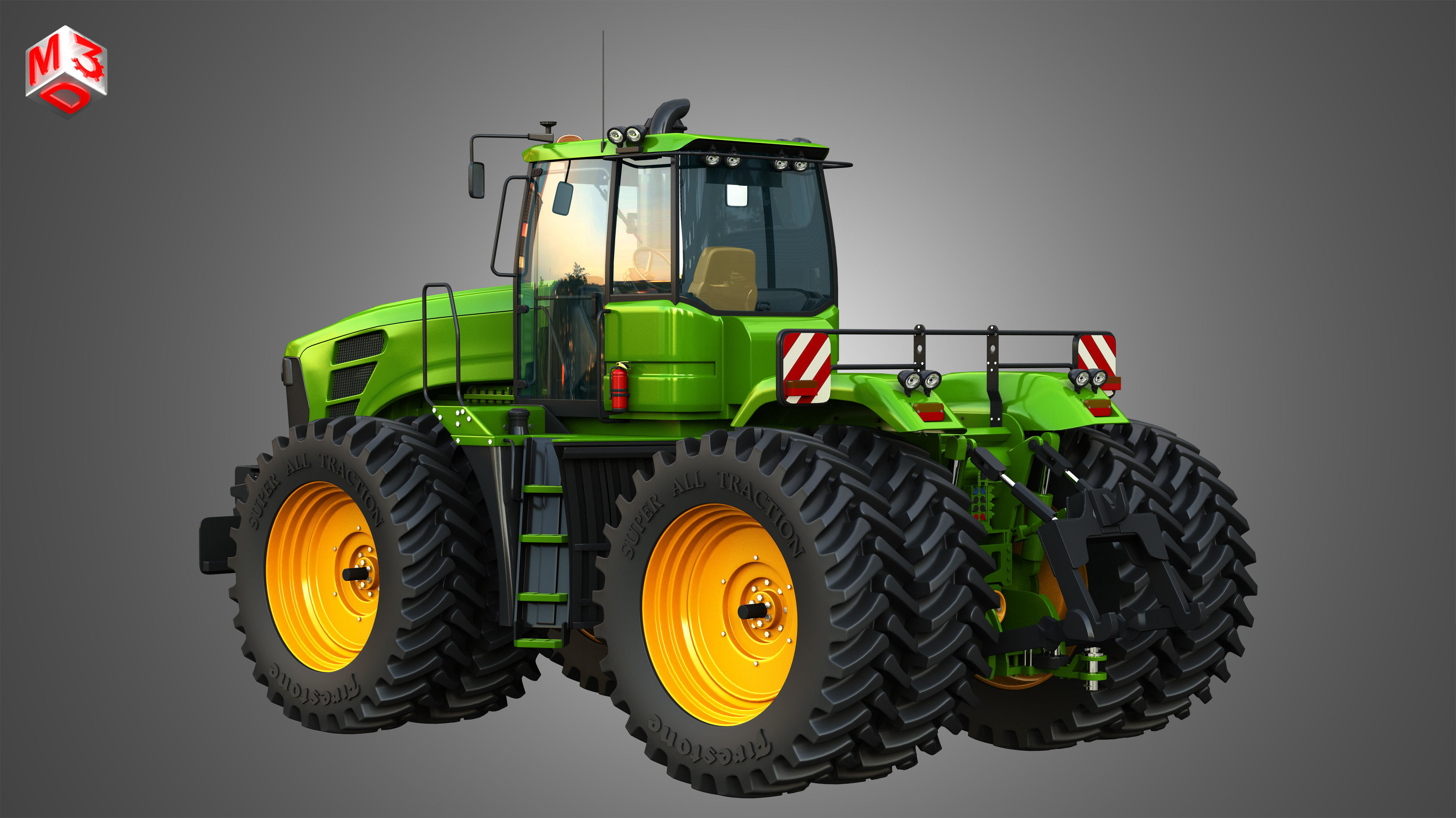 9230 Articulated Tractor 3D model_3