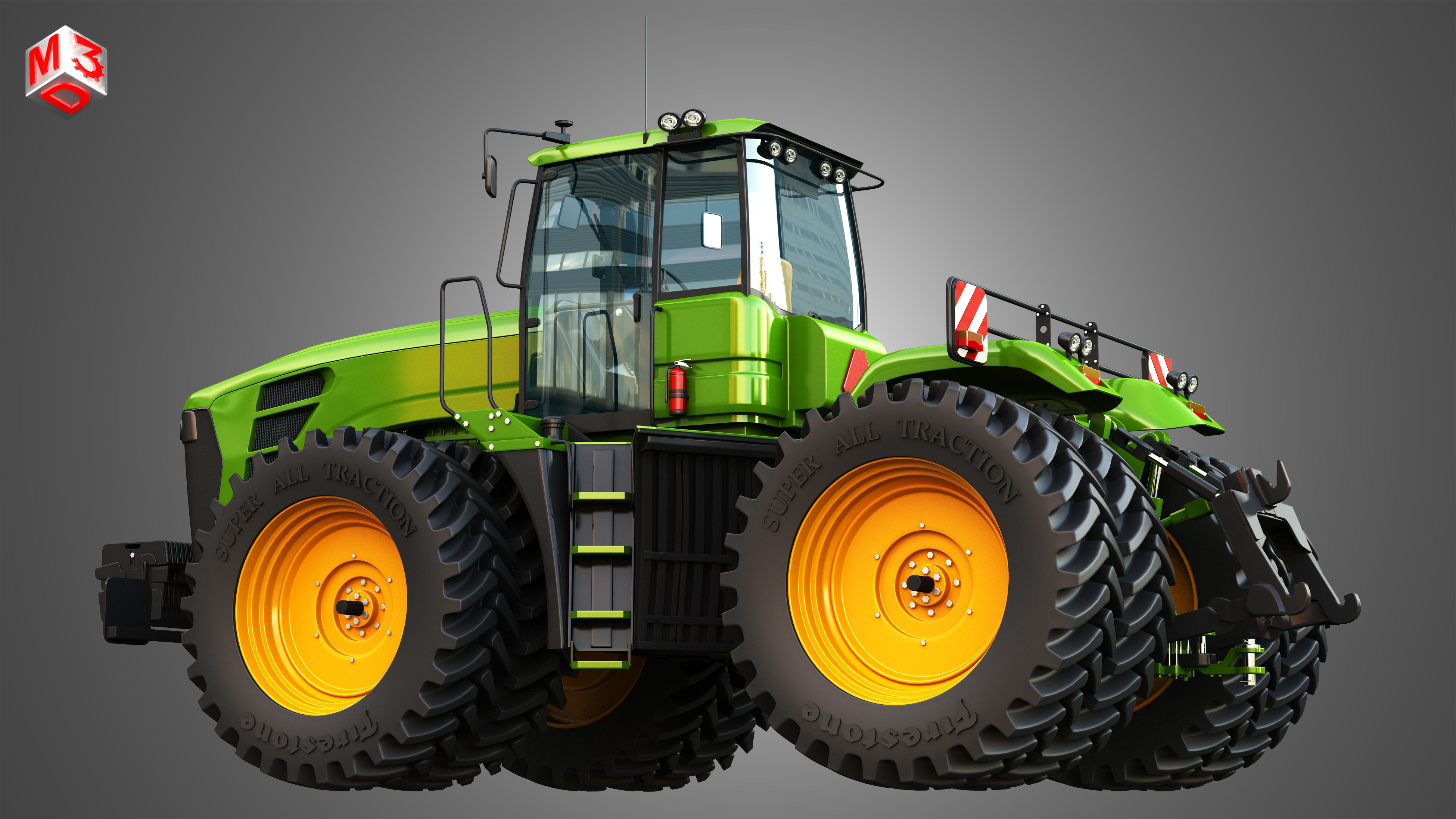 9230 Articulated Tractor 3D model_9