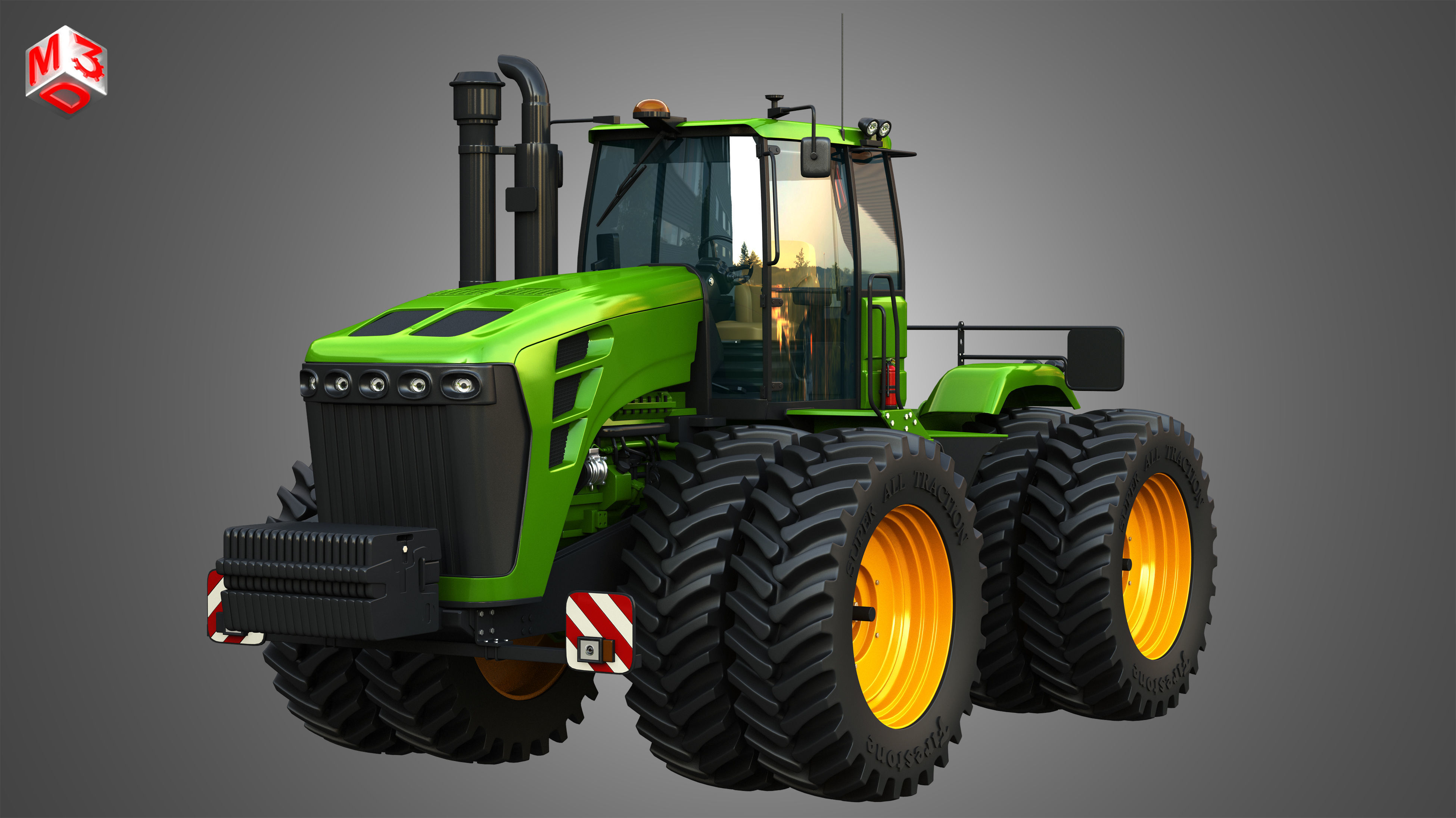 9230 Articulated Tractor 3D model_10