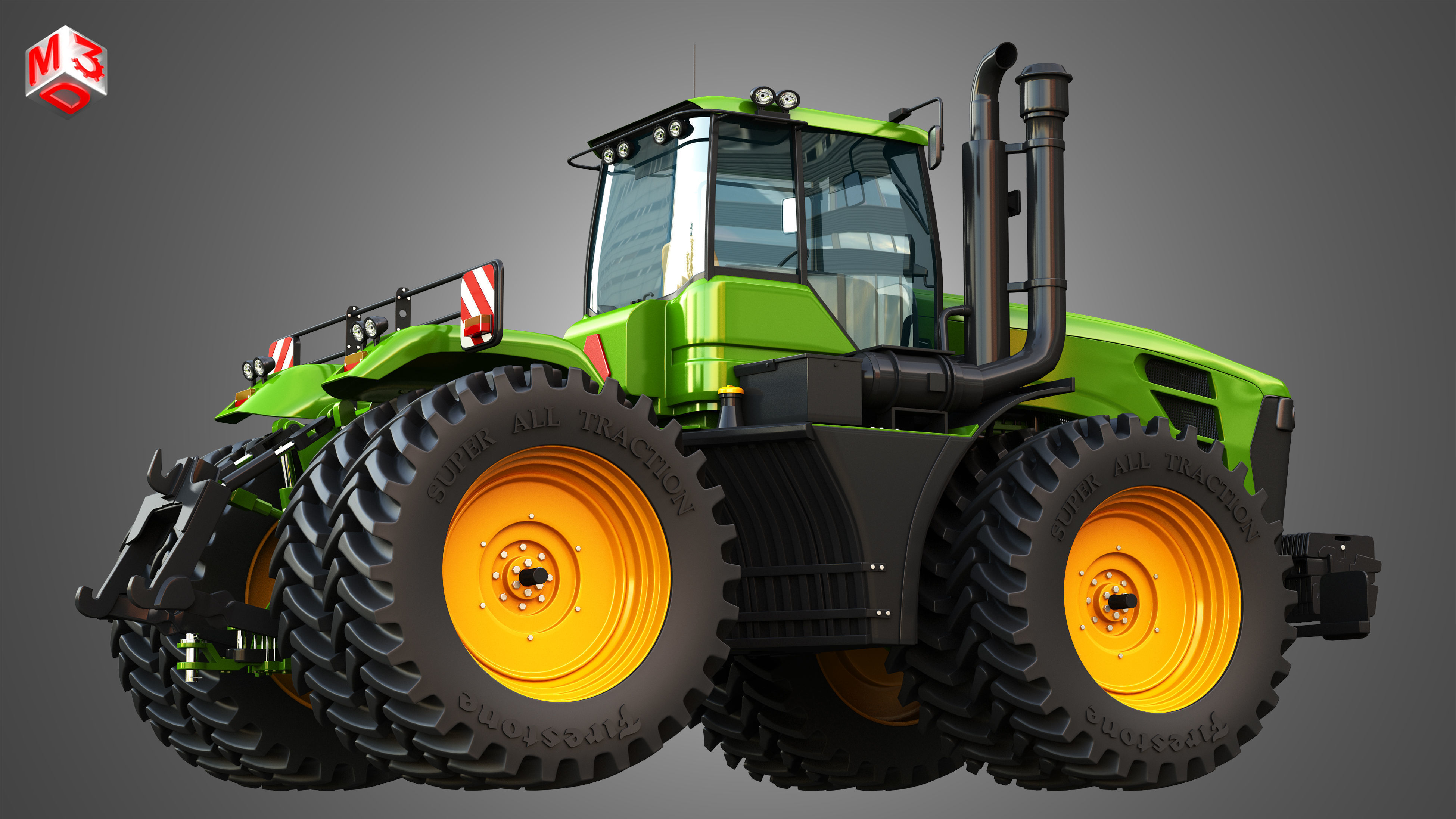 9230 Articulated Tractor 3D model_7
