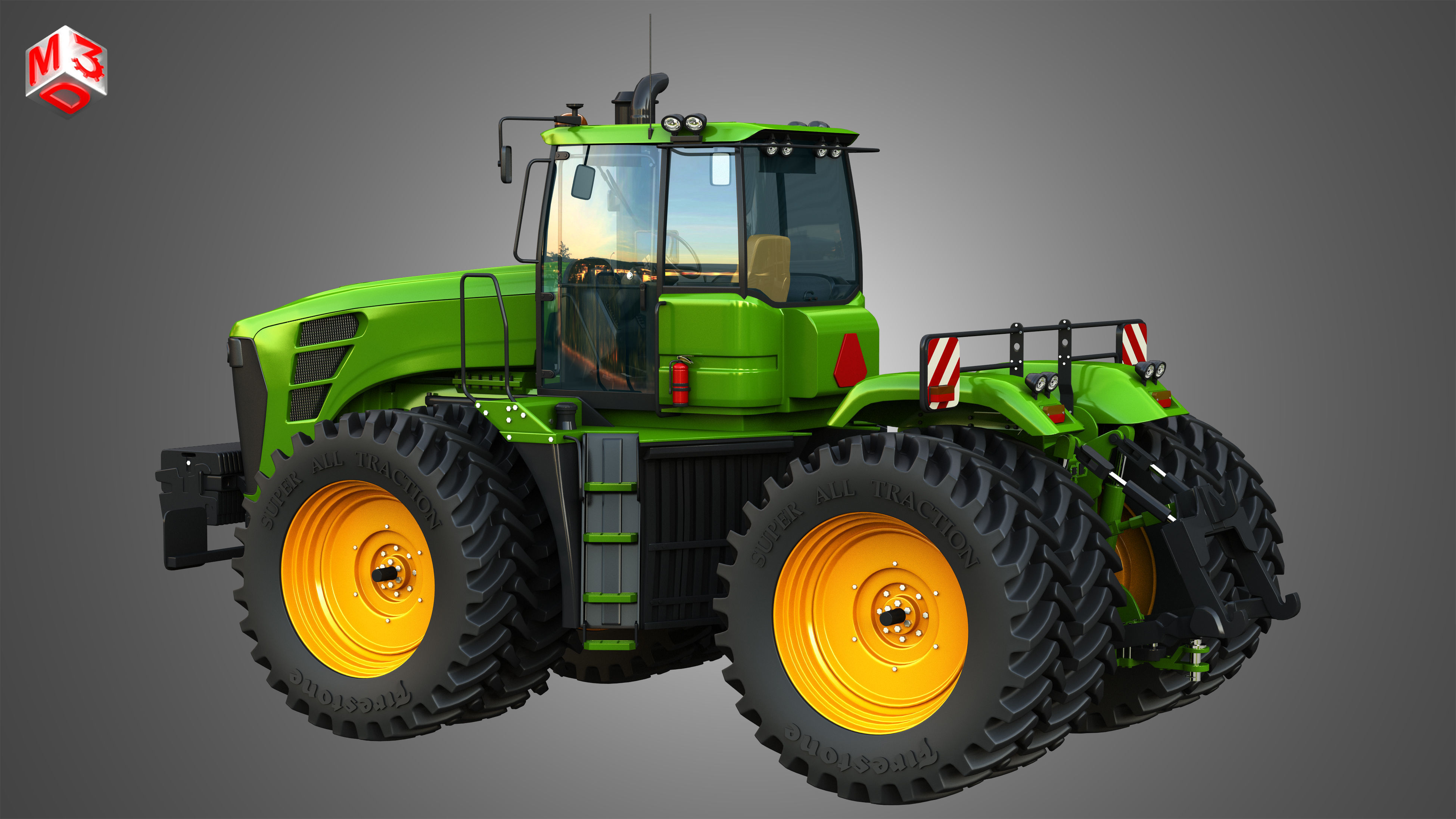 9230 Articulated Tractor 3D model_17