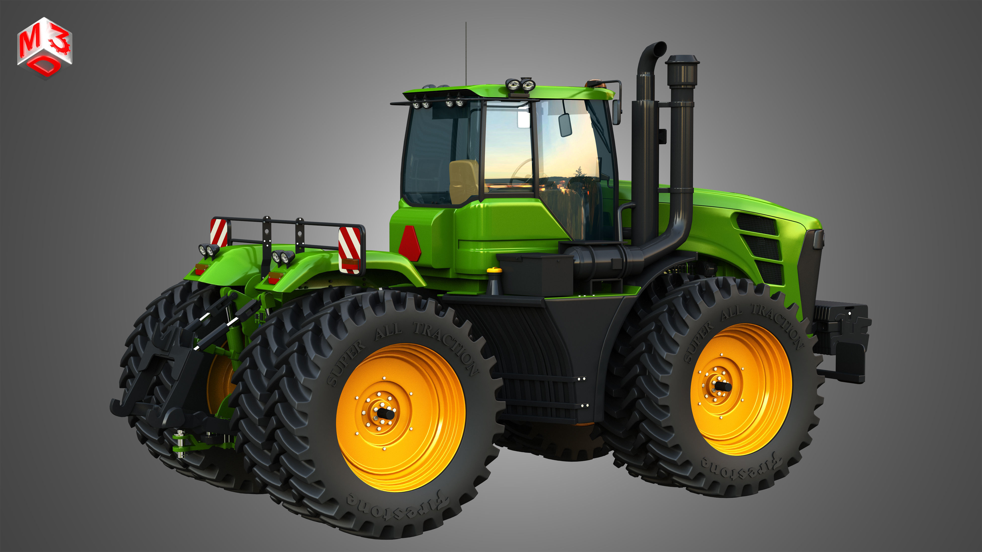 9230 Articulated Tractor 3D model_15