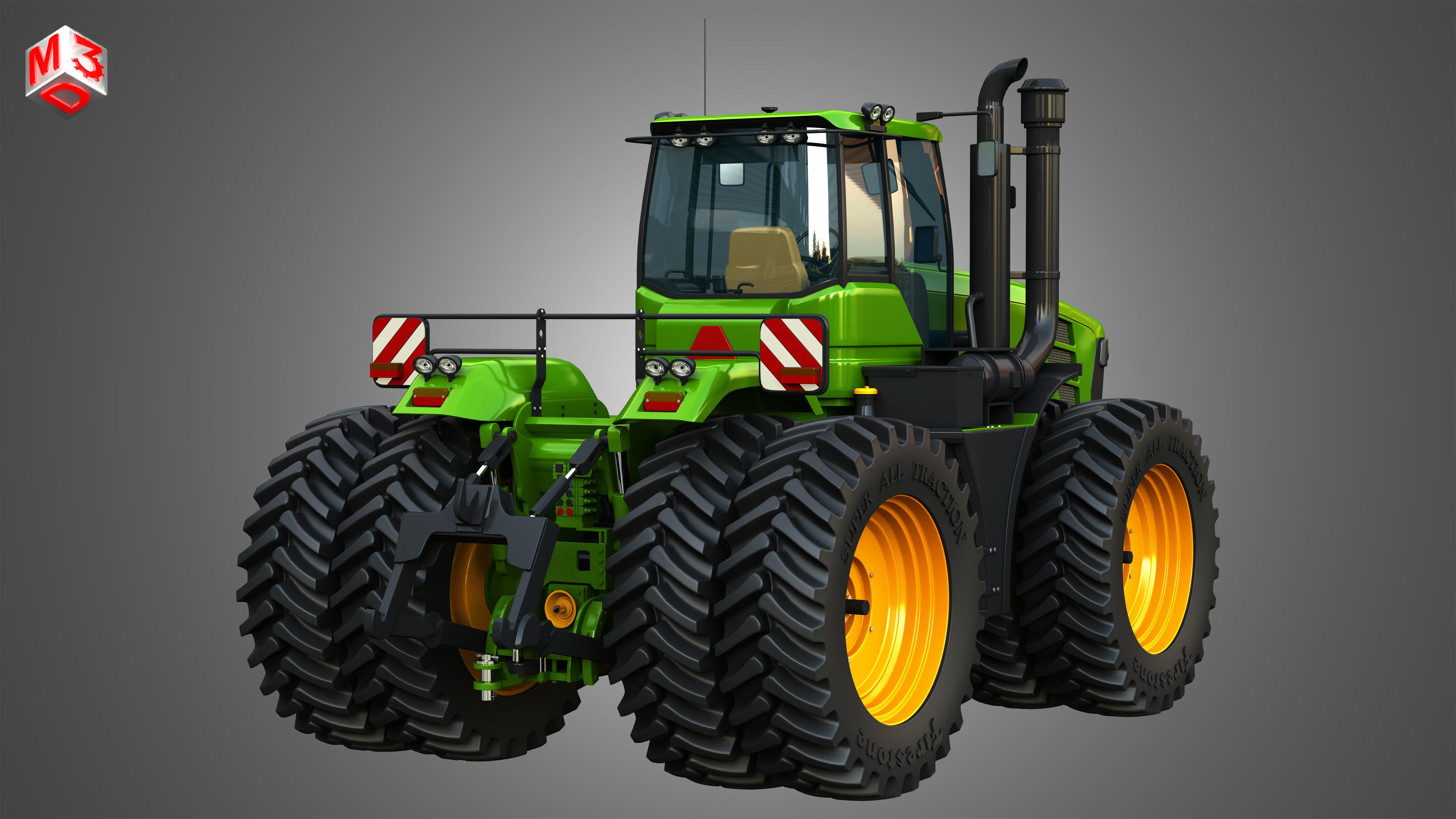 9230 Articulated Tractor 3D model_11