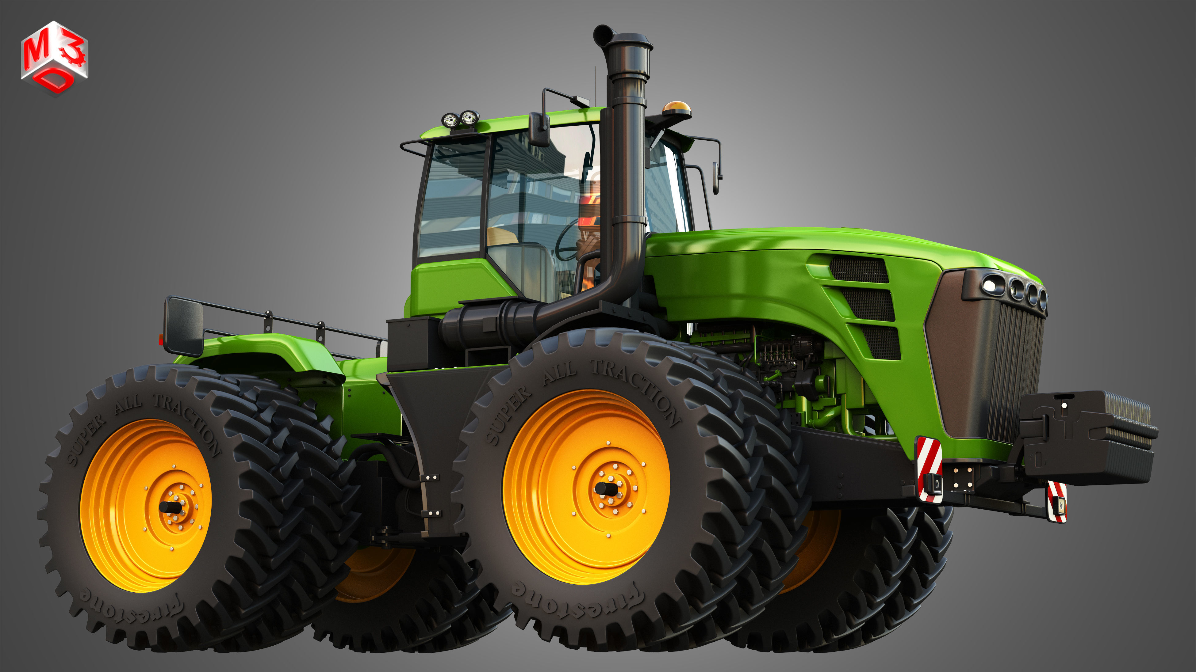 9230 Articulated Tractor 3D model_8
