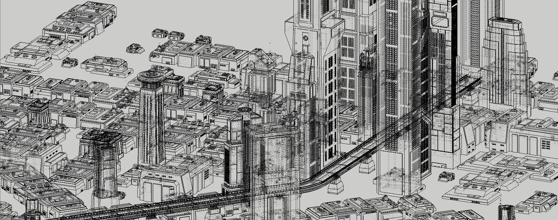 SCI-FI CITY FUTURISTIC  Low-poly 3D model_13