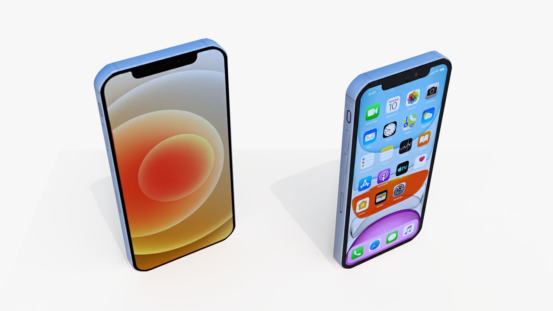 iPhone 12 and 12 Pro Low-poly 3D model_5