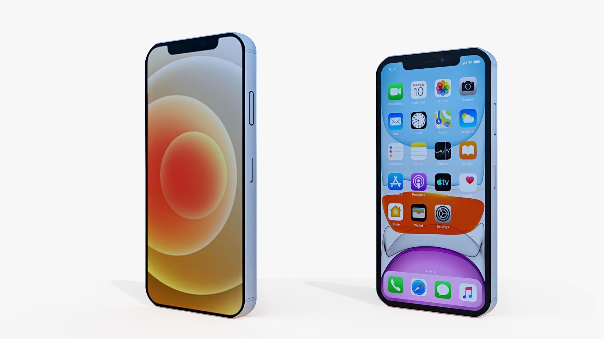iPhone 12 and 12 Pro Low-poly 3D model_4