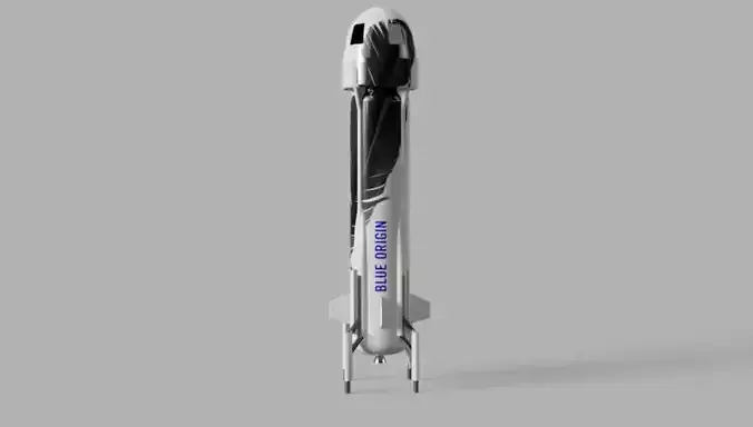 New Shepard model-Blue Origin Free 3D model