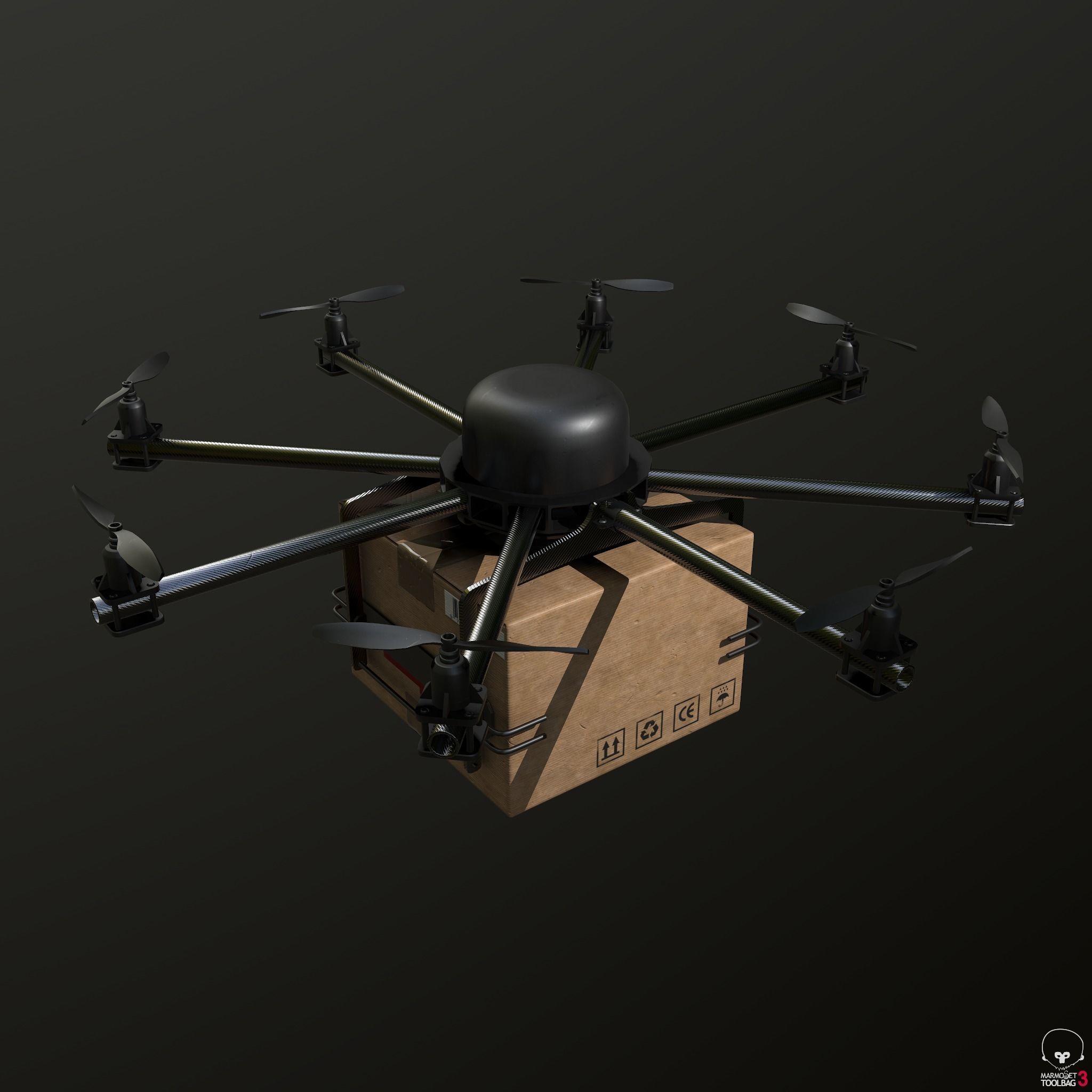 Cargo drone-medic and package